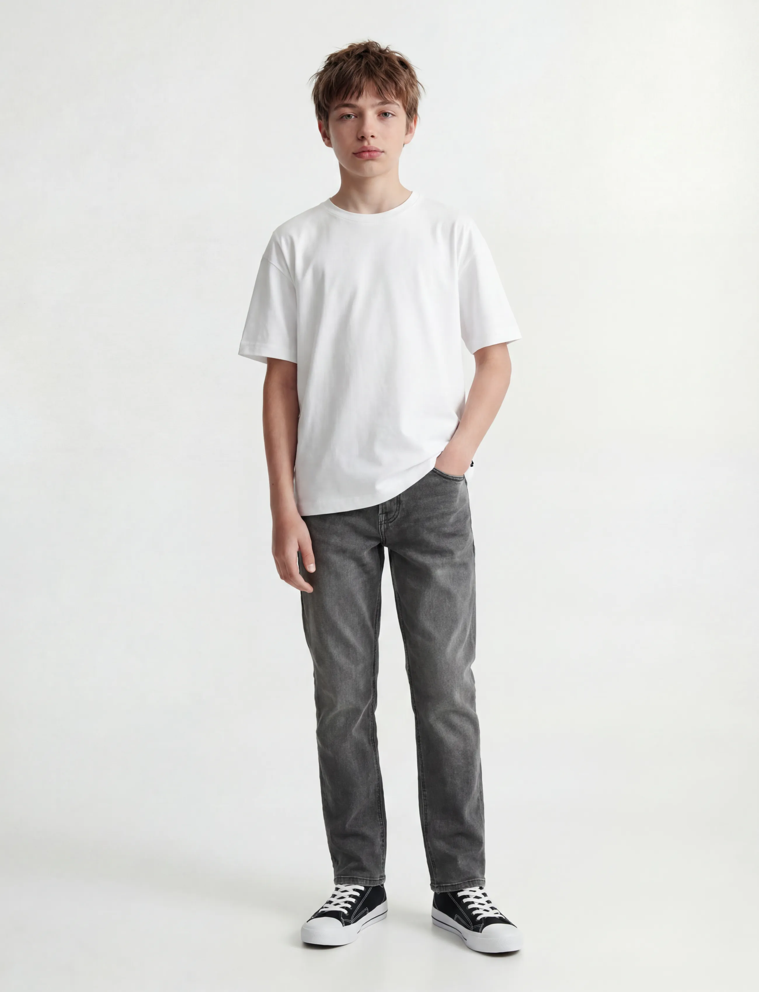Jack & Jones - JJICLARK JJORIGINAL SQ 349 NOOS JNR - regular jeans - grey denim - 4