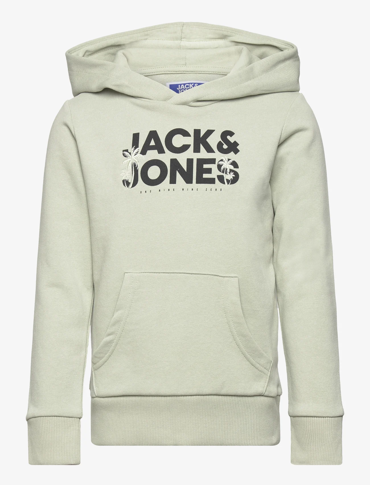 Jack & Jones - JJEMBRO PALM SWEAT HOOD JNR - džemperi ar kapuci - desert sage - 0