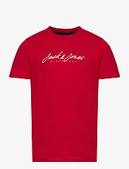 Jack & Jones - JJZURI TEE SS CREW NECK JNR - short-sleeved t-shirts - true red - 0
