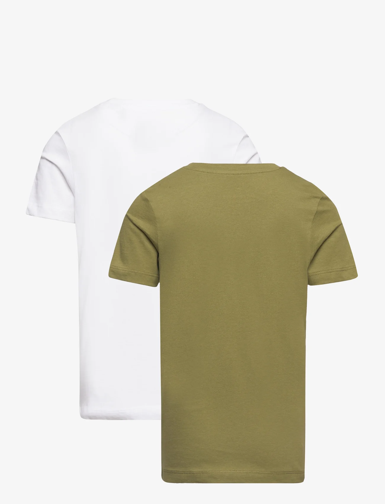 Jack & Jones - JCOGALAXY TEE SS CREW NECK 2PK MP JNR - short-sleeved t-shirts - olive branch - 1