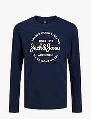 Jack & Jones - JJFOREST TEE LS CREW NECK JNR - langærmede t-shirts - navy blazer - 0