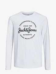 Jack & Jones - JJFOREST TEE LS CREW NECK JNR - langærmede t-shirts - white - 0