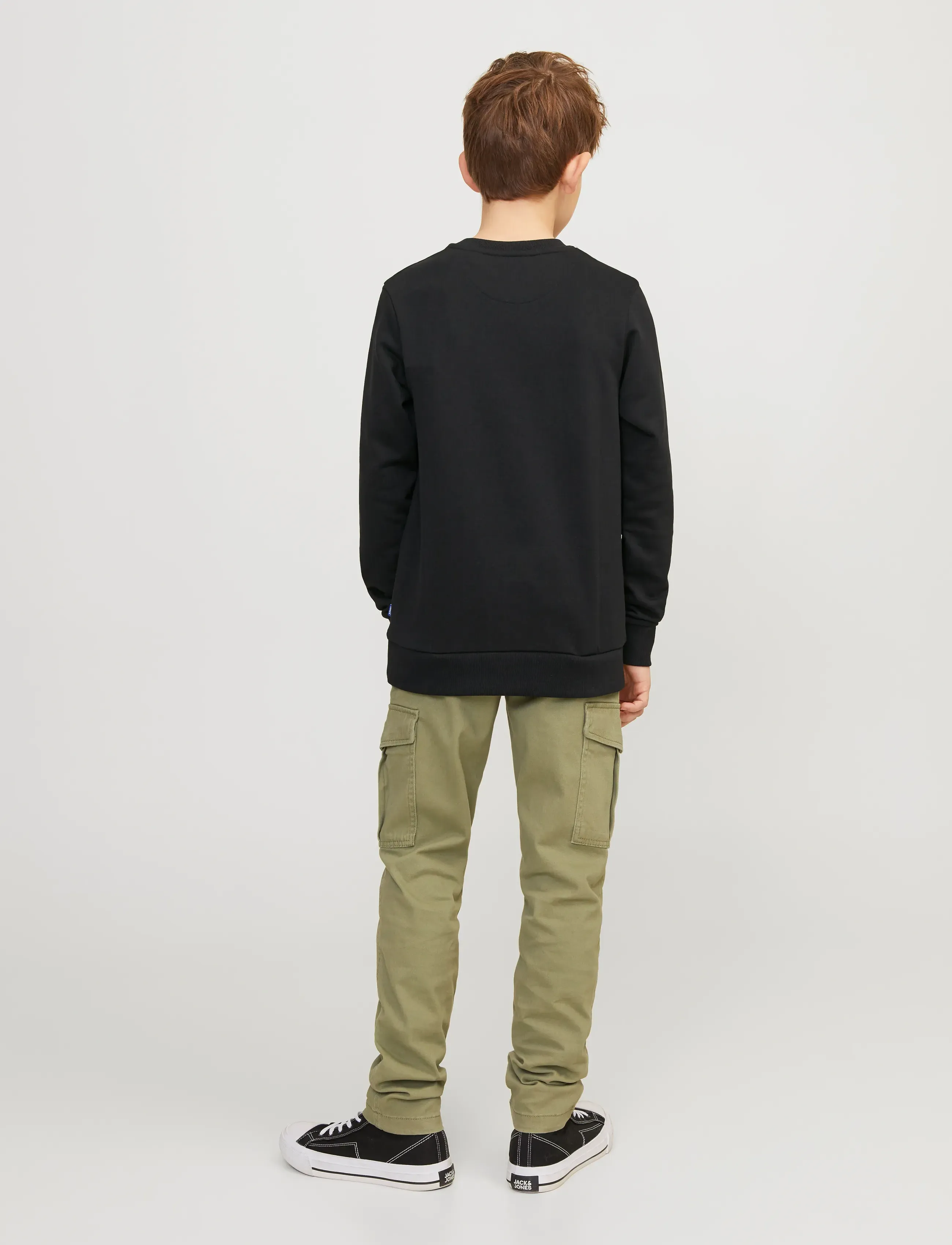 Jack & Jones - JJEBRADLEY SWEAT CREW NOOS JNR - sweatshirts - black - 3