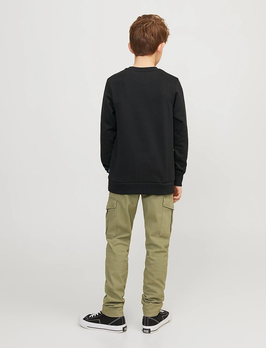Jack & Jones - JJEBRADLEY SWEAT CREW NOOS JNR - sweatshirts - black - 3