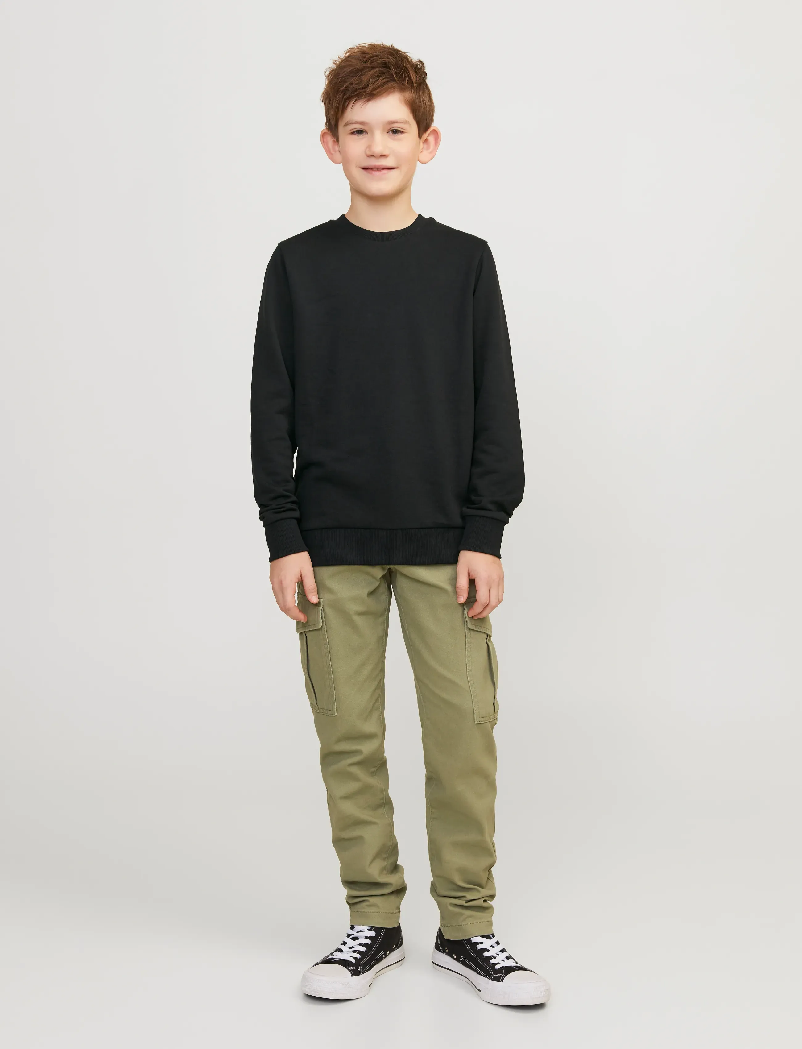 Jack & Jones - JJEBRADLEY SWEAT CREW NOOS JNR - sweatshirts - black - 4