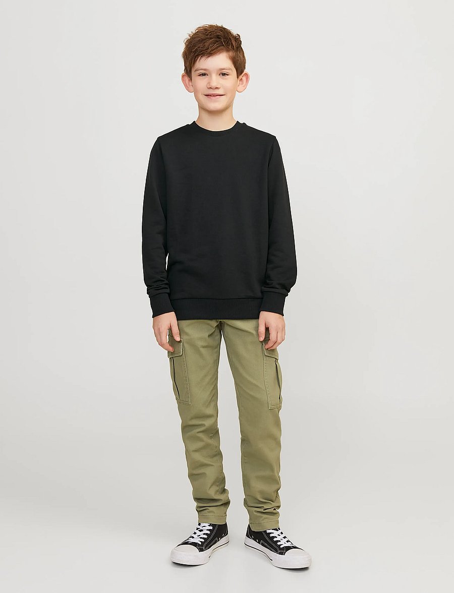 Jack & Jones - JJEBRADLEY SWEAT CREW NOOS JNR - sweatshirts - black - 4