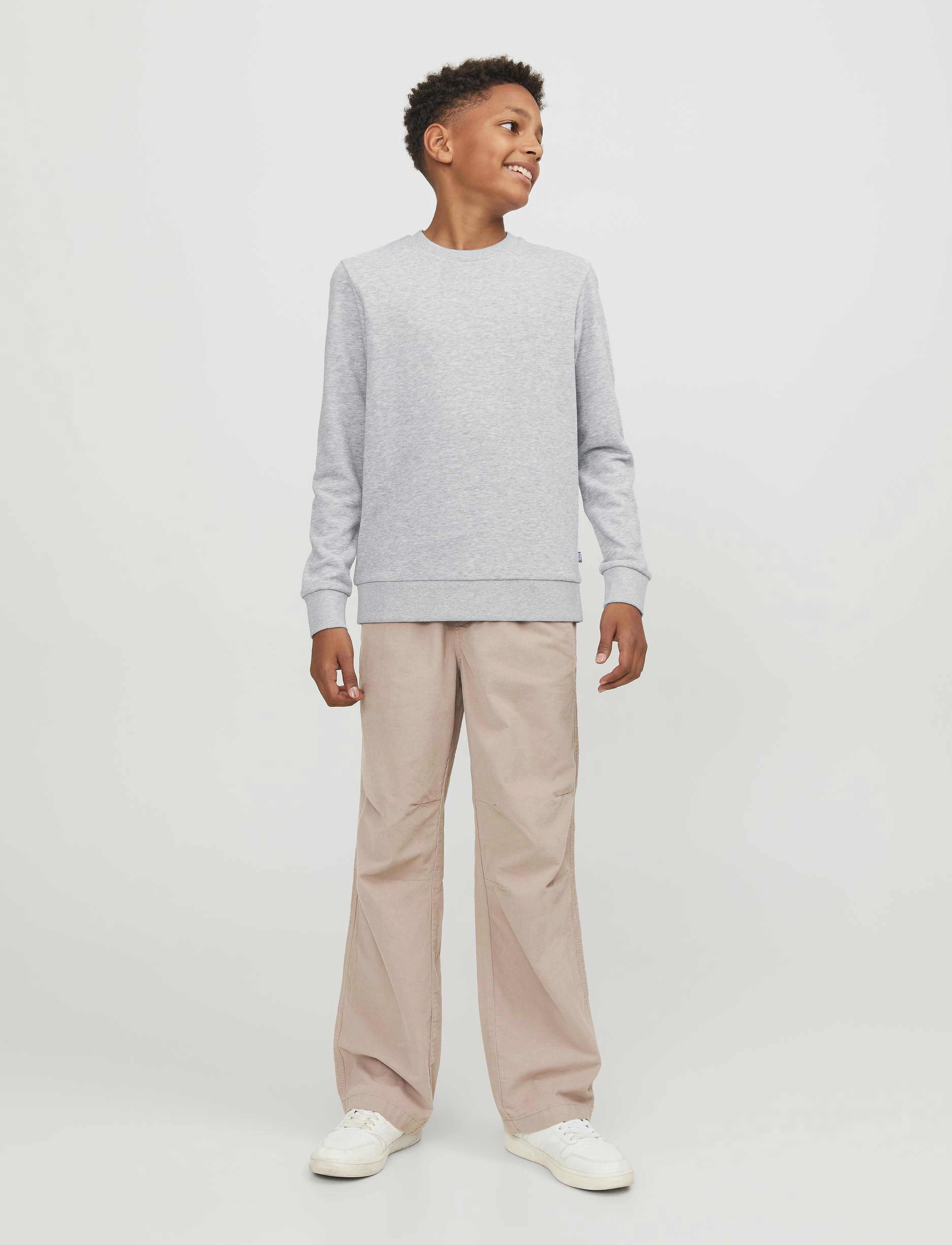 Jack & Jones - JJEBRADLEY SWEAT CREW NOOS JNR - sweatshirts - light grey melange - 5