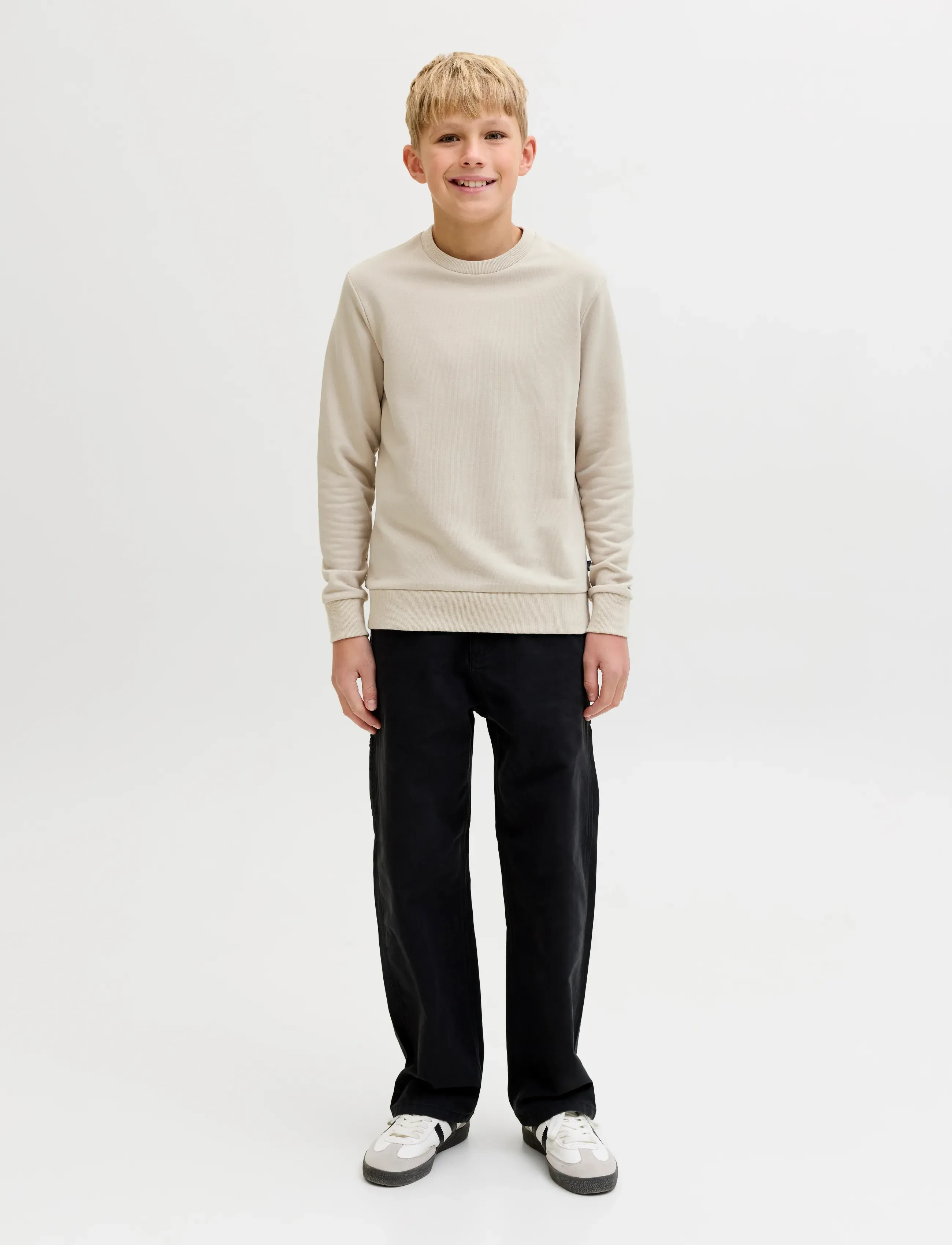 Jack & Jones - JJEBRADLEY SWEAT CREW NOOS JNR - sweatshirts - moonbeam - 4