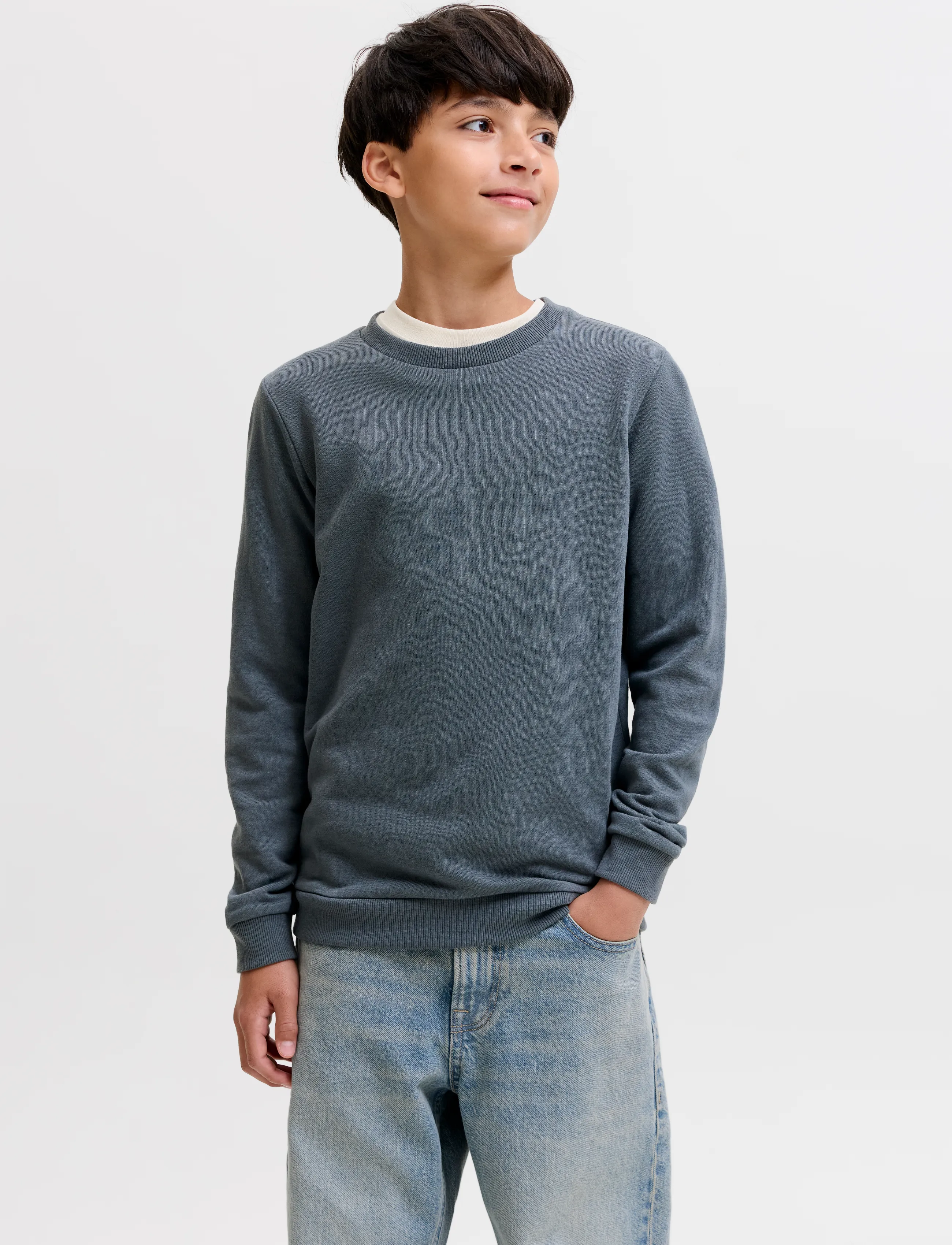 Jack & Jones JJEBRADLEY SWEAT CREW NOOS JNR - Sweatshirts & Hoodies - TURBULENCE / blue