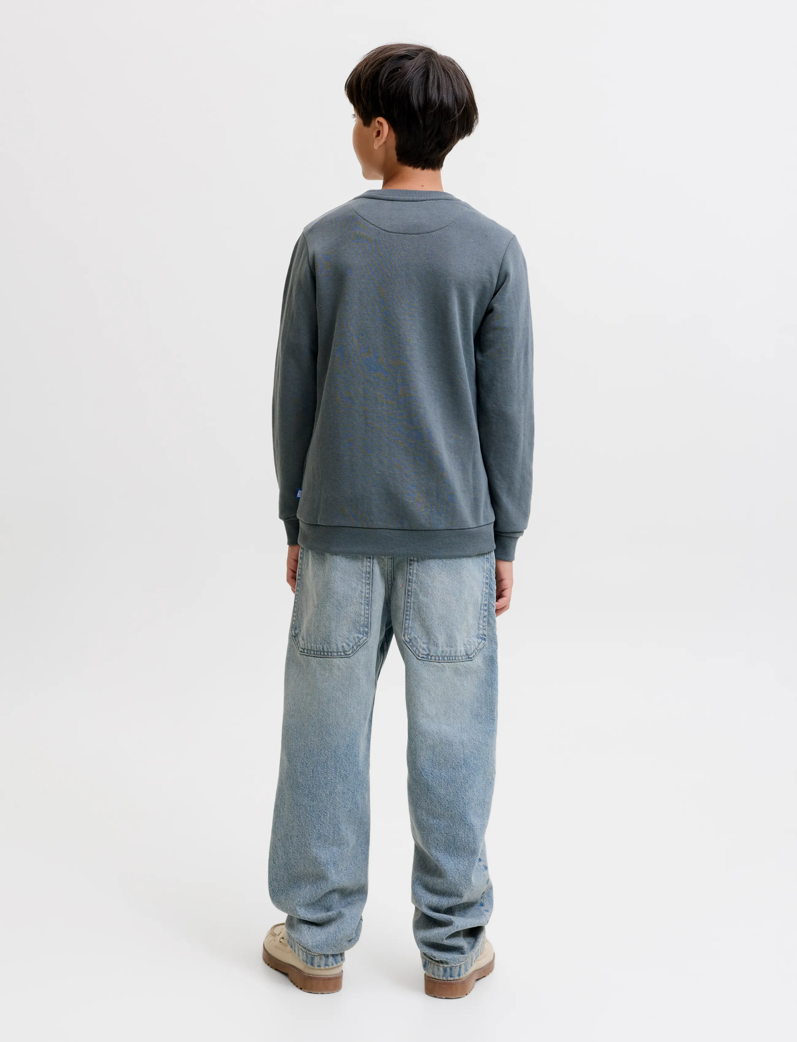 Jack & Jones - JJEBRADLEY SWEAT CREW NOOS JNR - sweatshirts - turbulence - 3