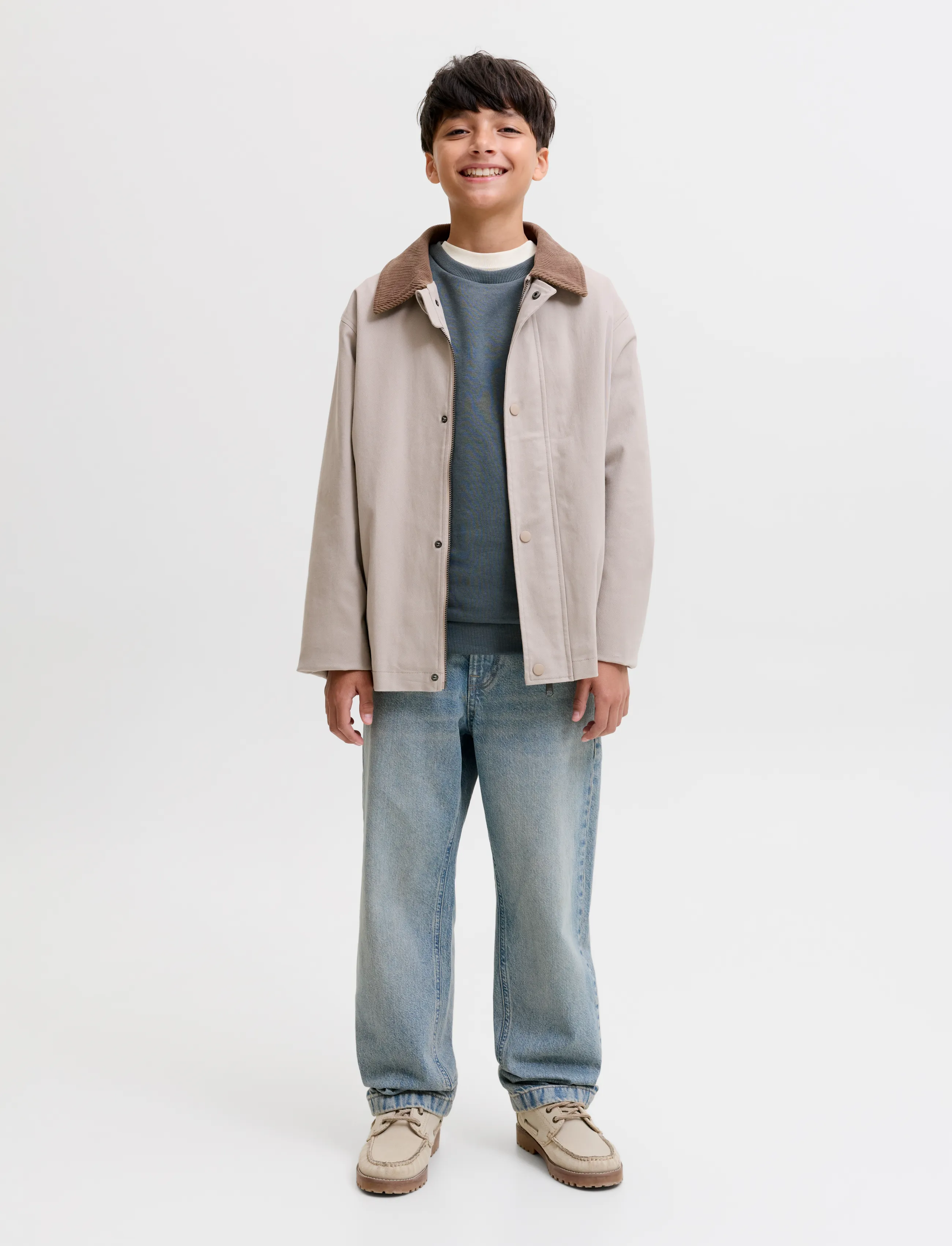 Jack & Jones - JJEBRADLEY SWEAT CREW NOOS JNR - sweatshirts - turbulence - 4