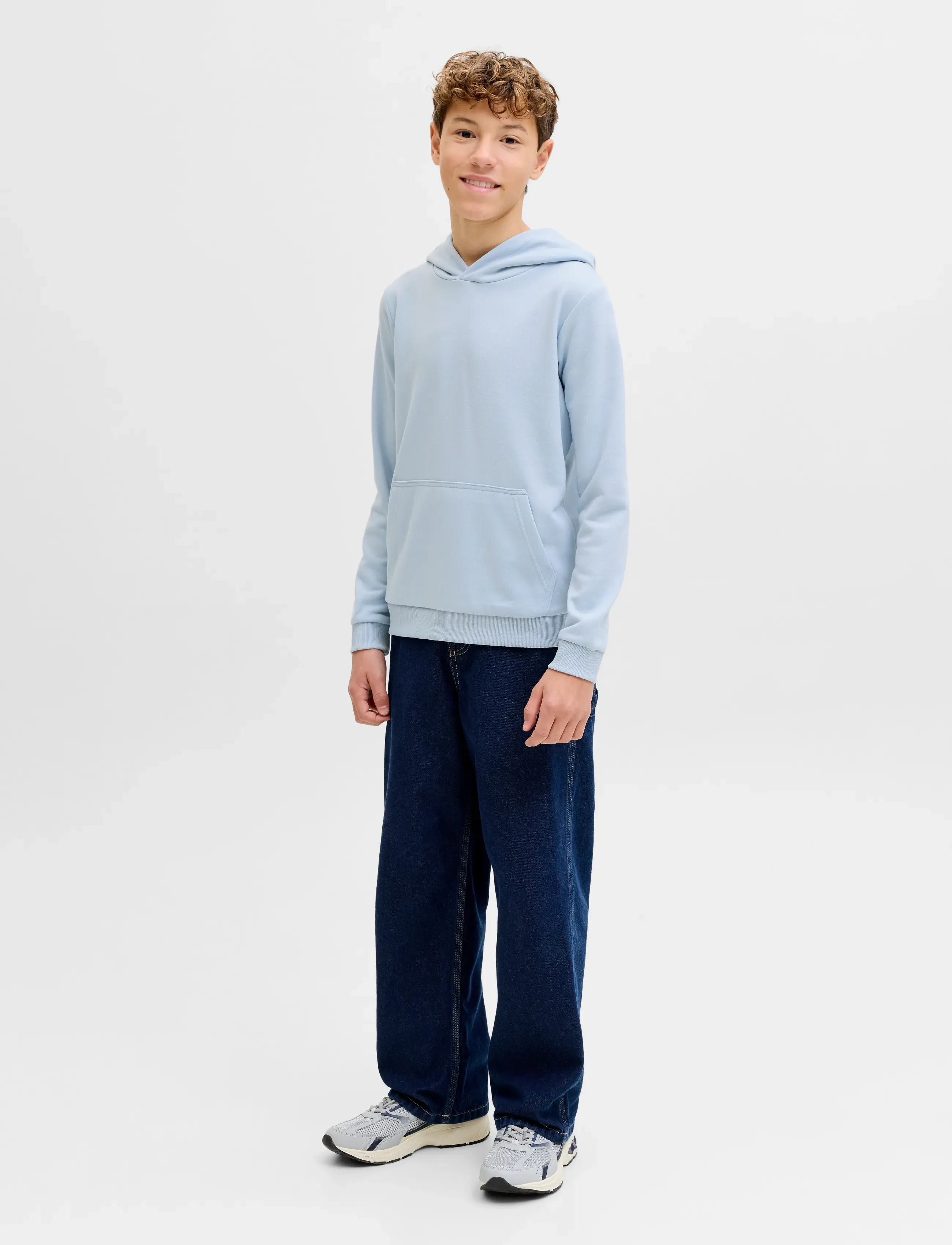 Jack & Jones - JJEBRADLEY SWEAT HOOD NOOS JNR - hættetrøjer - celestial blue - 4