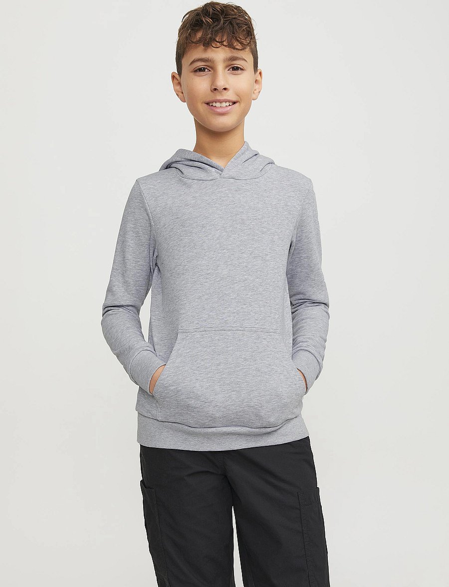 Jack & Jones - JJEBRADLEY SWEAT HOOD NOOS JNR - hettupeysur - light grey melange - 0