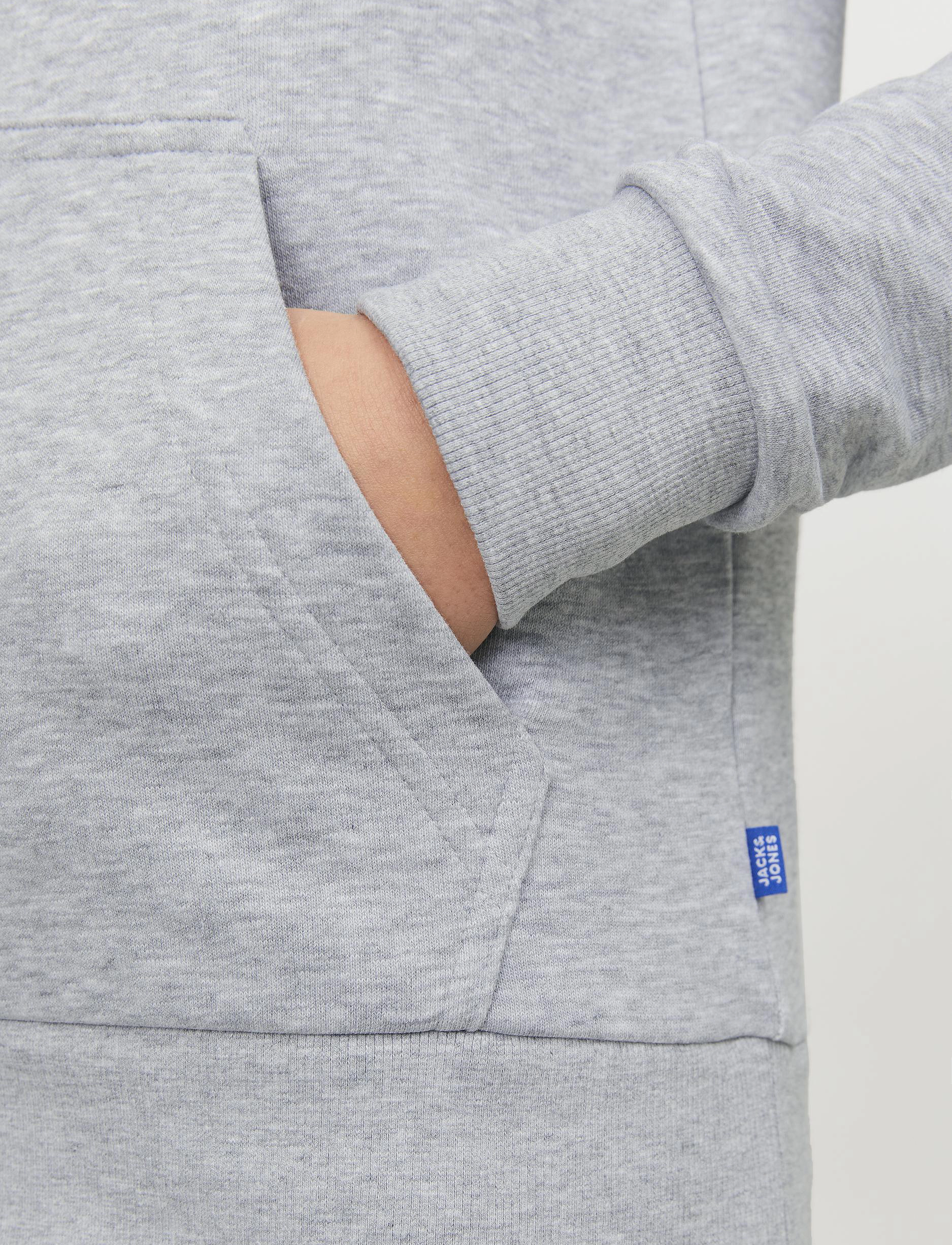 Jack & Jones - JJEBRADLEY SWEAT HOOD NOOS JNR - hoodies - light grey melange - 5