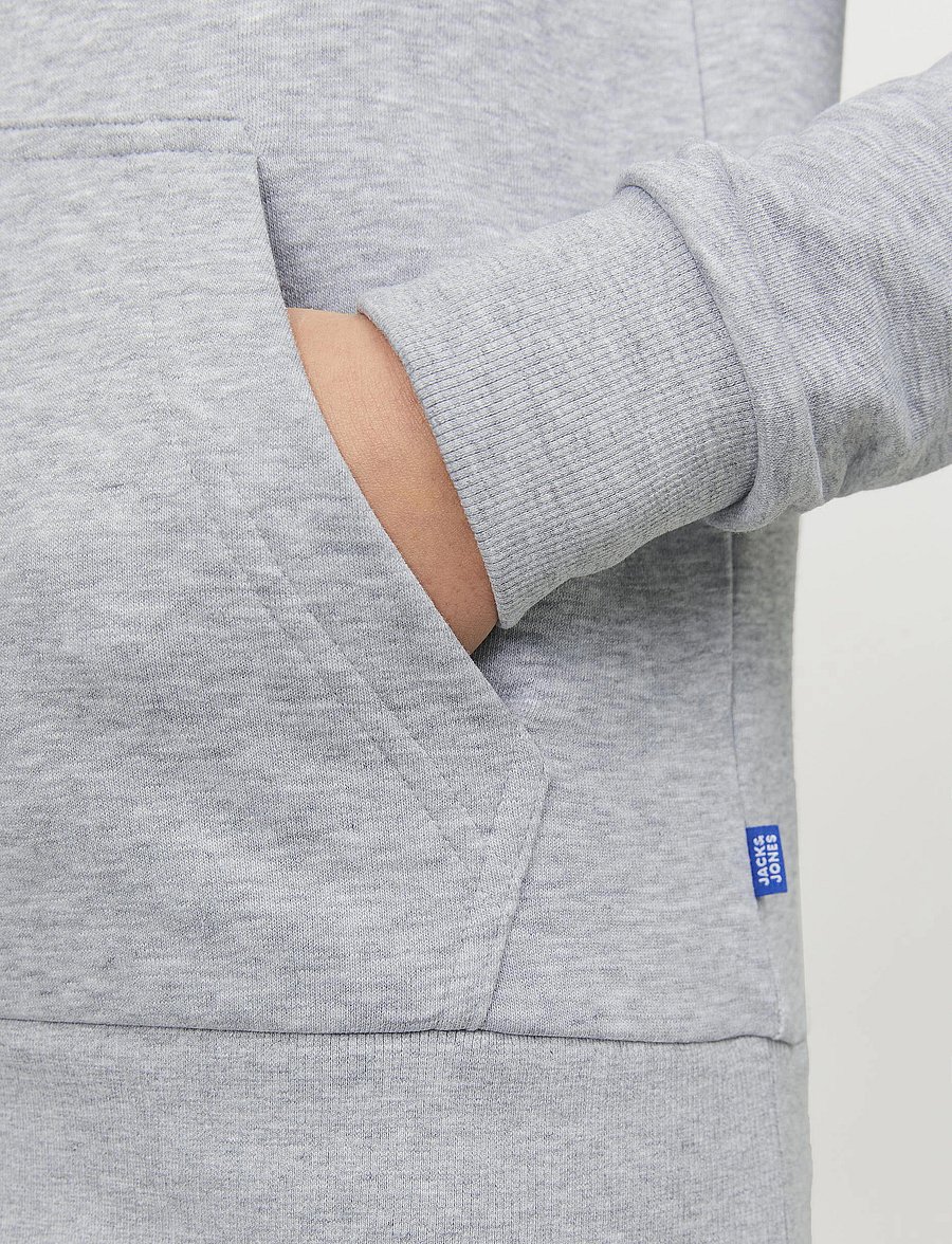 Jack & Jones - JJEBRADLEY SWEAT HOOD NOOS JNR - hettupeysur - light grey melange - 5