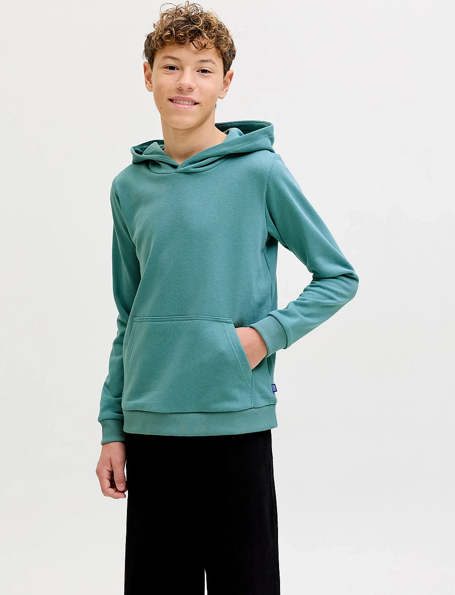 Jack & Jones - JJEBRADLEY SWEAT HOOD NOOS JNR - hættetrøjer - mineral blue - 0