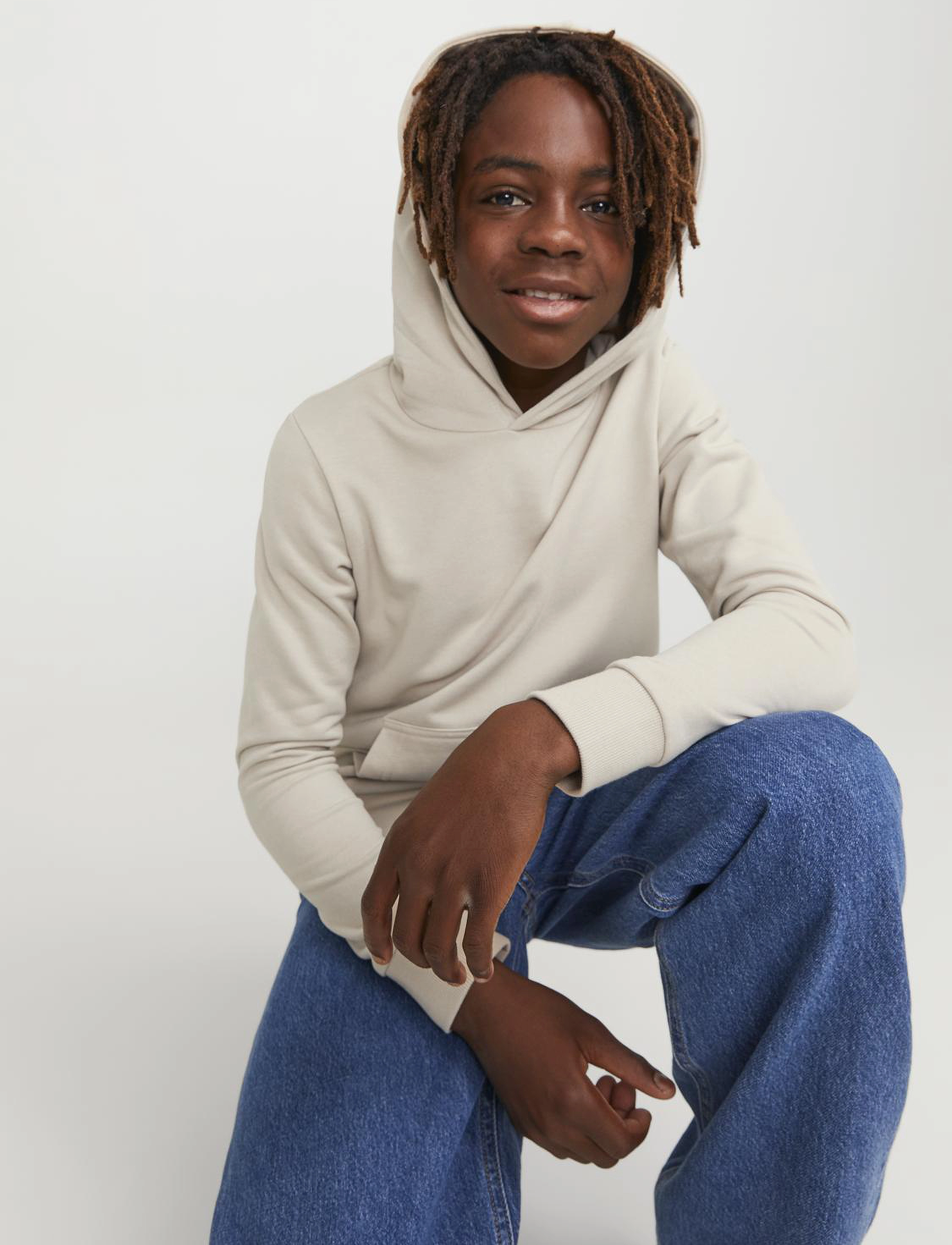 Jack & Jones - JJEBRADLEY SWEAT HOOD NOOS JNR - hættetrøjer - moonbeam - 4