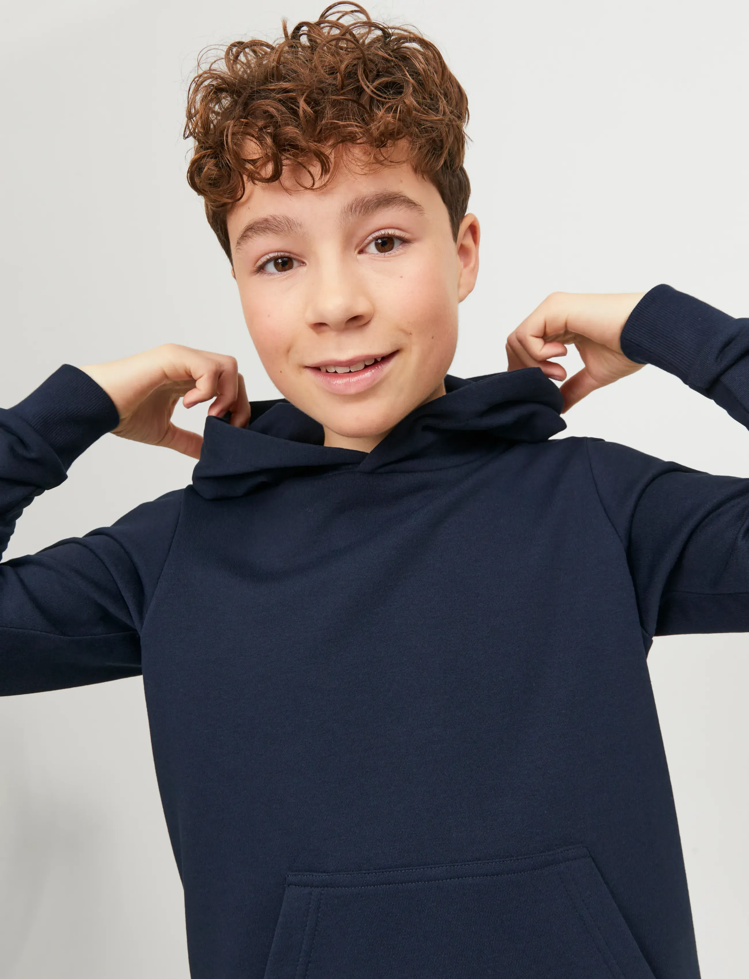 Jack & Jones - JJEBRADLEY SWEAT HOOD NOOS JNR - hættetrøjer - navy blazer - 5