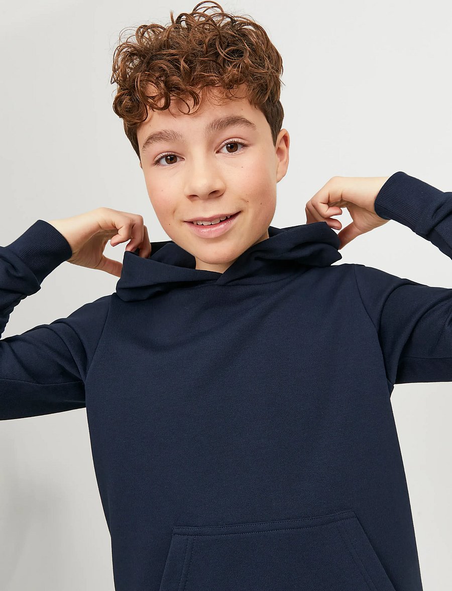 Jack & Jones - JJEBRADLEY SWEAT HOOD NOOS JNR - hættetrøjer - navy blazer - 5