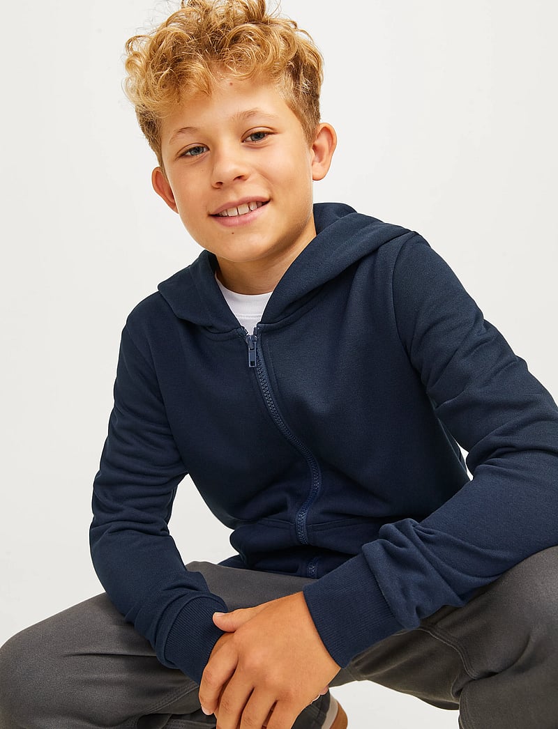 Jack & Jones - JJEBRADLEY SWEAT ZIP HOOD NOOS JNR - kapuzenpullover - navy blazer - 4