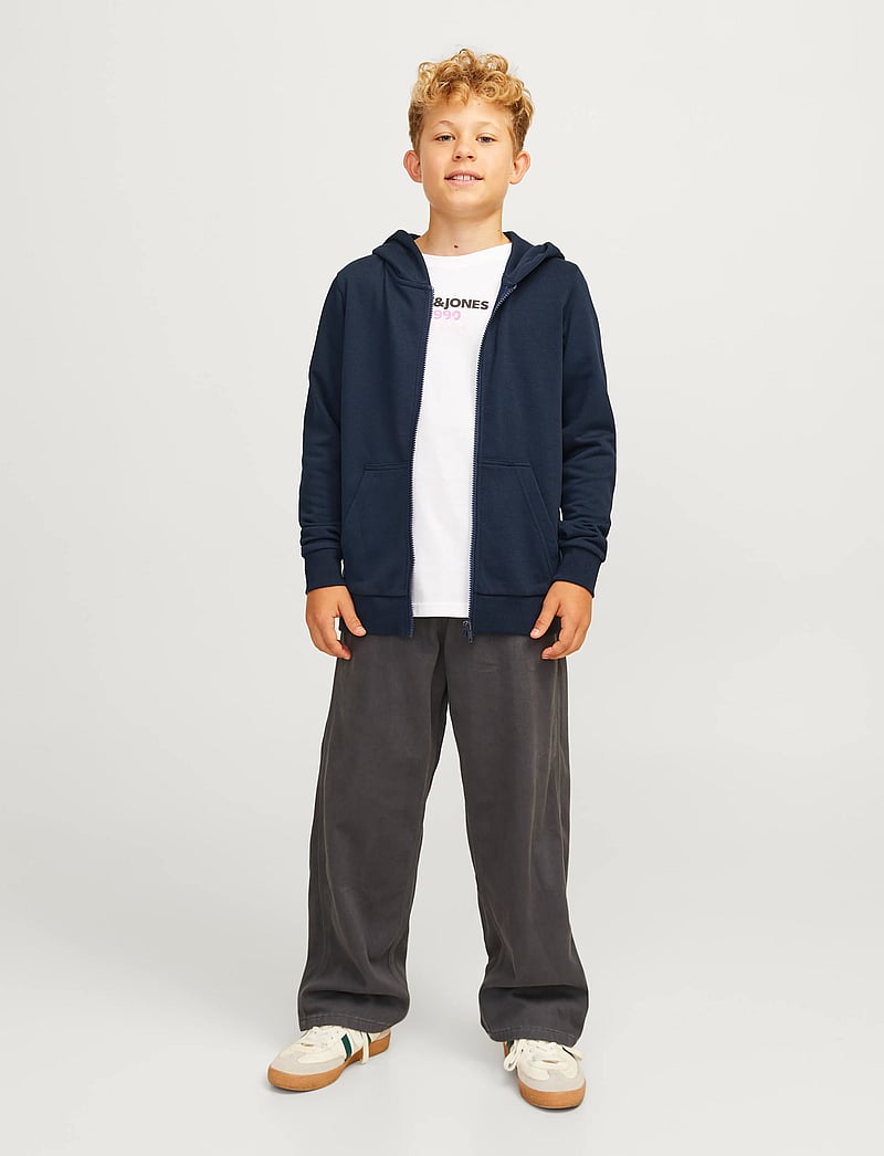 Jack & Jones - JJEBRADLEY SWEAT ZIP HOOD NOOS JNR - kapuzenpullover - navy blazer - 5