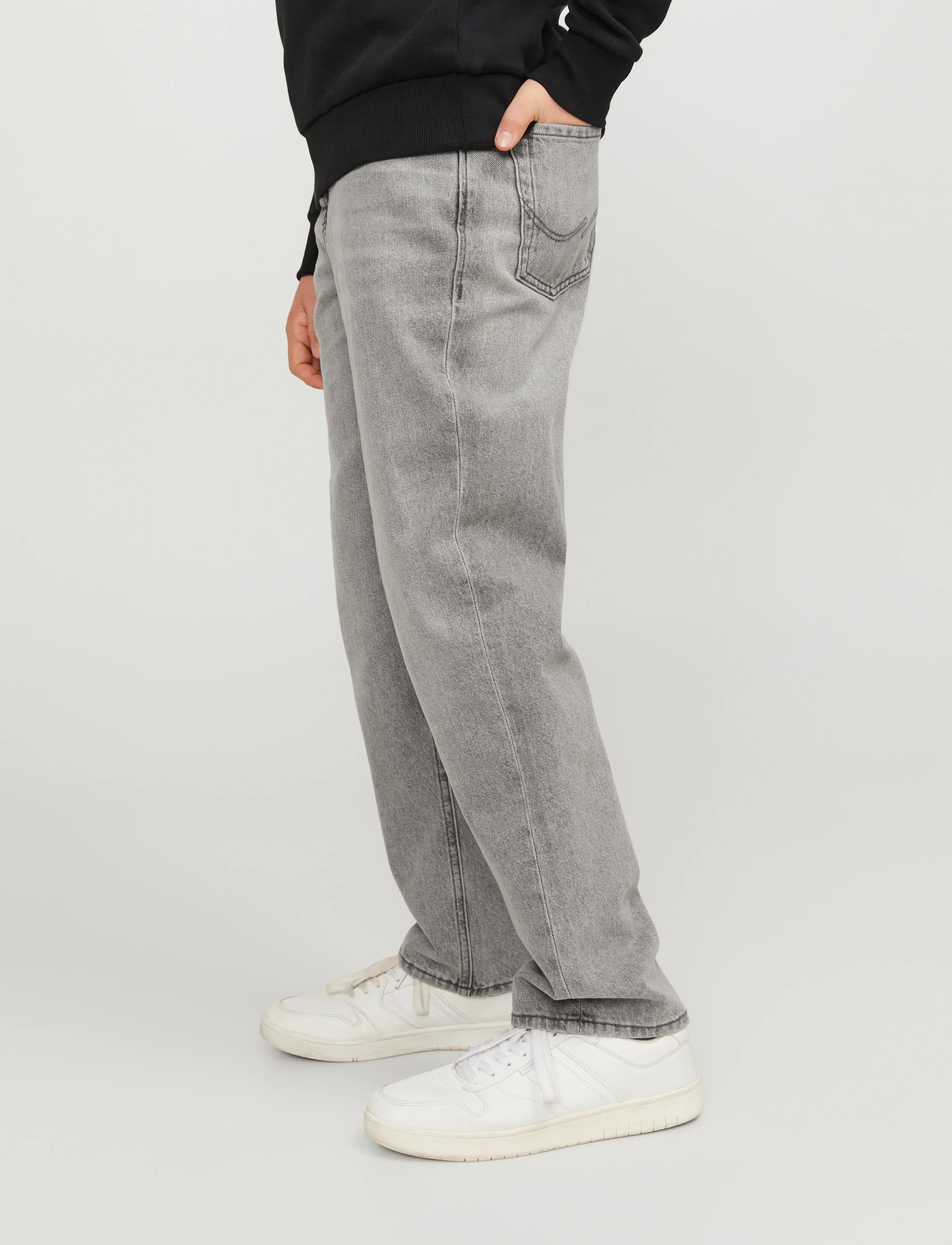 Jack & Jones - JJICHRIS JJORIGINAL AKM 928 NOOS JNR - platėjantys apačioje - grey denim - 4