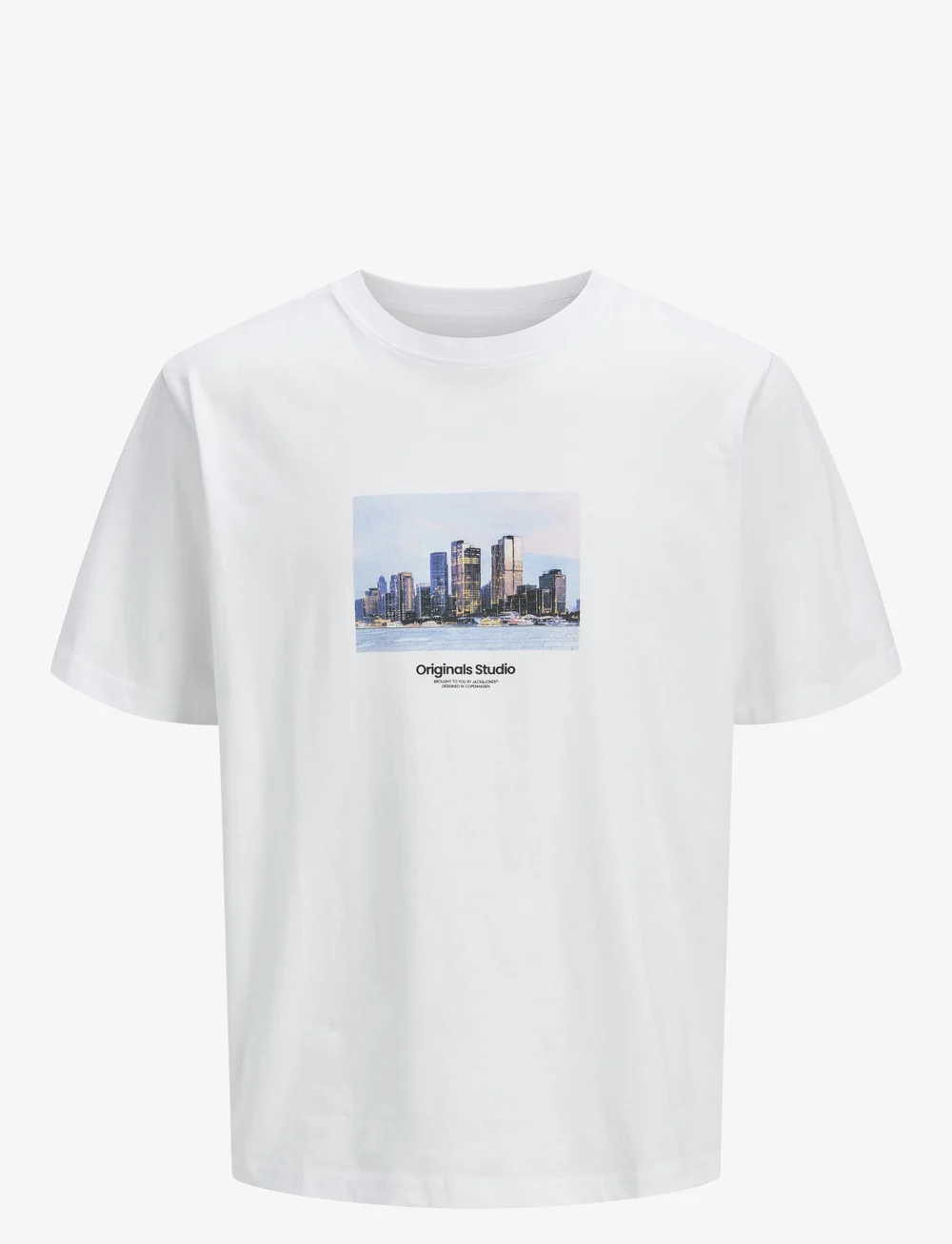 Jack & Jones - JORVESTERBRO PICTURE TEE SS CREW JNR - kurzärmelige - bright white - 0