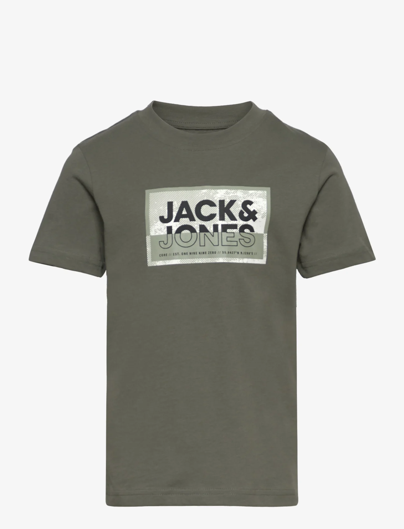 Jack & Jones - JCOLOGAN TEE SS CREW NECK SS24 JNR - kortärmade t-shirts - agave green - 0