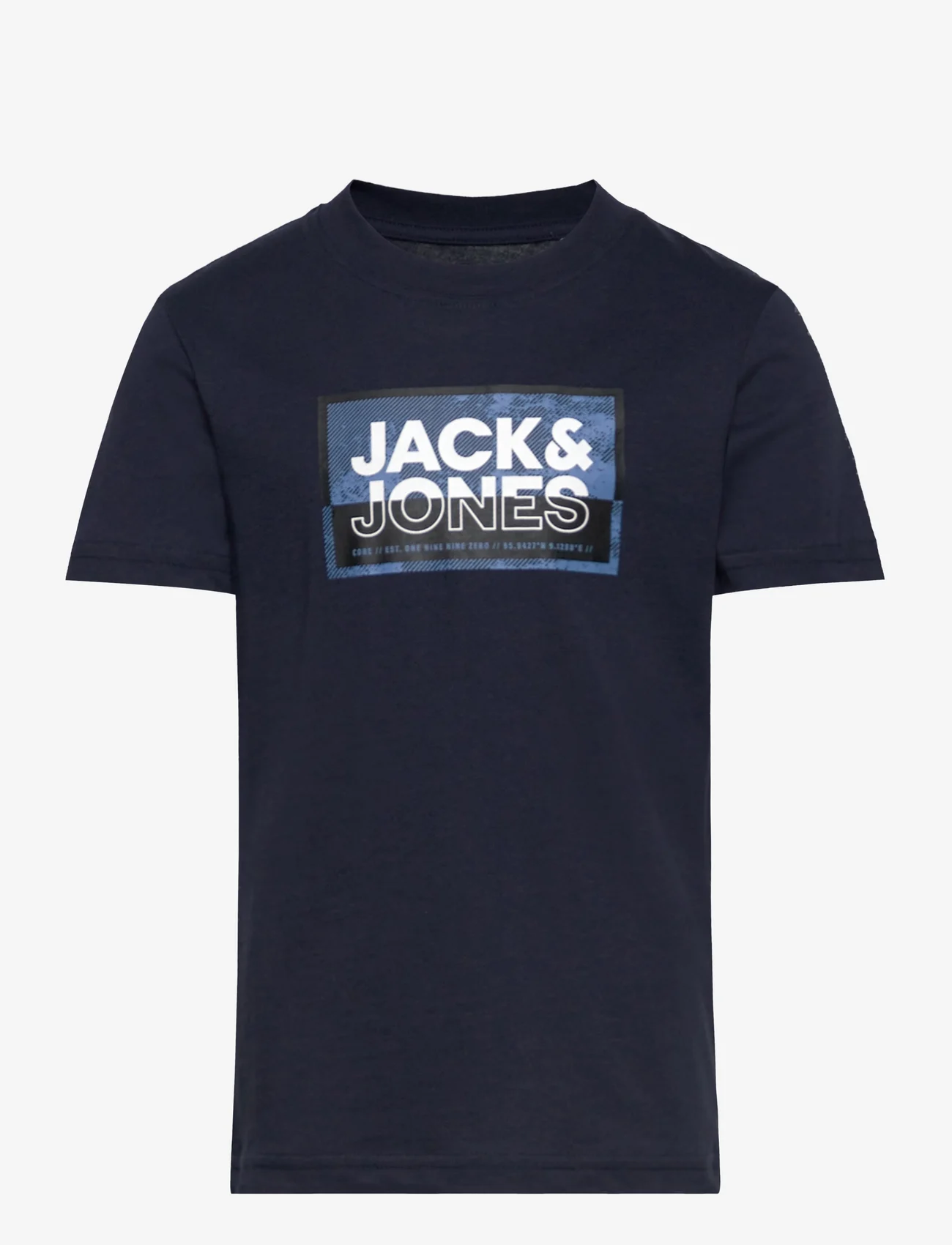 Jack & Jones - JCOLOGAN TEE SS CREW NECK SS24 JNR - kortärmade t-shirts - navy blazer - 0