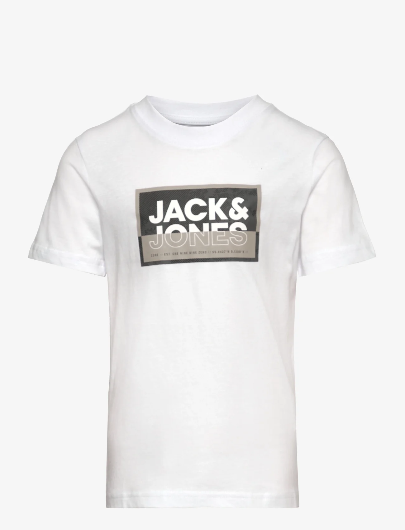 Jack & Jones - JCOLOGAN TEE SS CREW NECK SS24 JNR - kortærmede t-shirts - white - 0