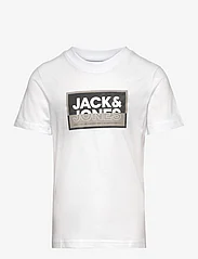 Jack & Jones - JCOLOGAN TEE SS CREW NECK SS24 JNR - short-sleeved t-shirts - white - 0