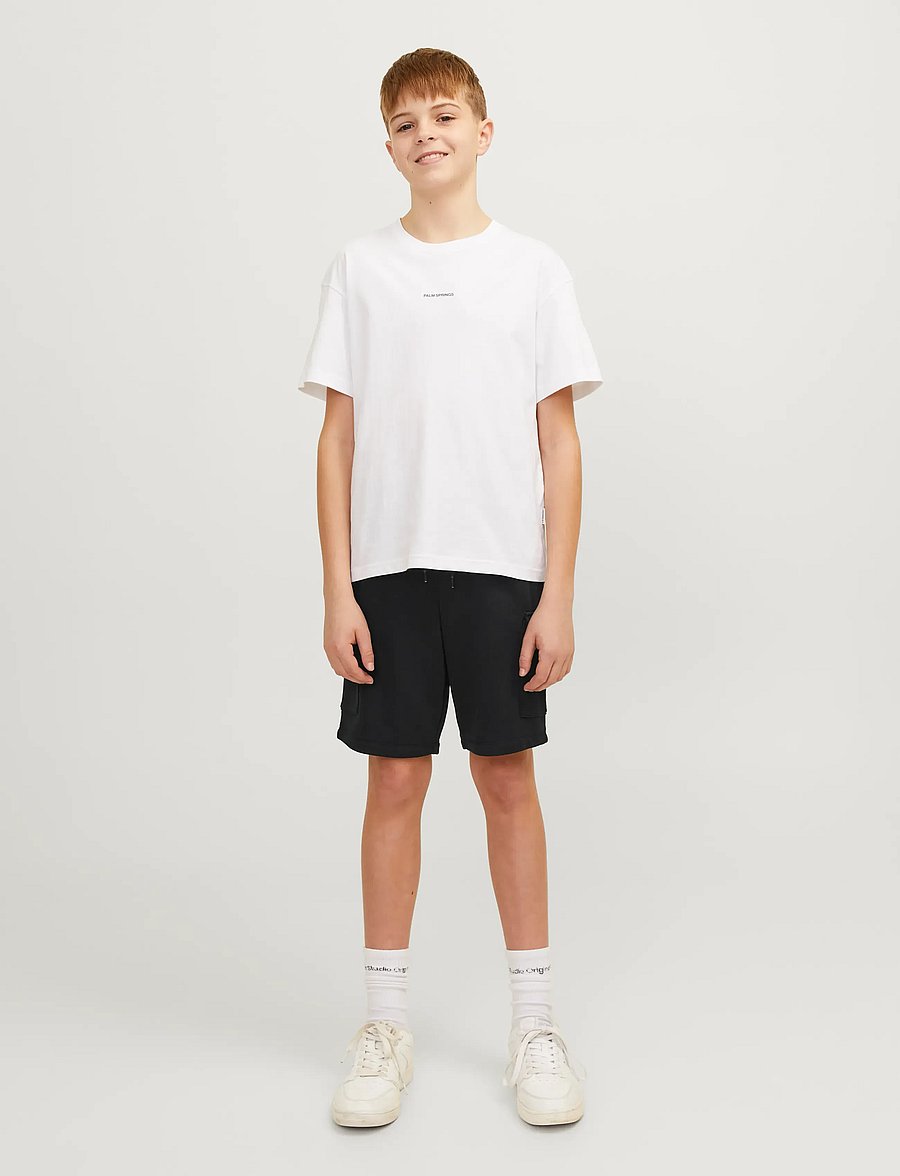 Jack & Jones - JPSTBRADLEY SWEAT CARGO SHORTS SN JNR - cargo shorts - black - 4