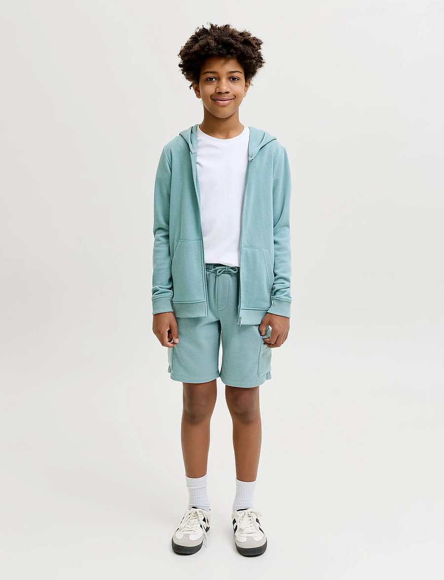 Jack & Jones - JPSTBRADLEY SWEAT CARGO SHORTS SN JNR - cargo shorts - mineral blue - 4