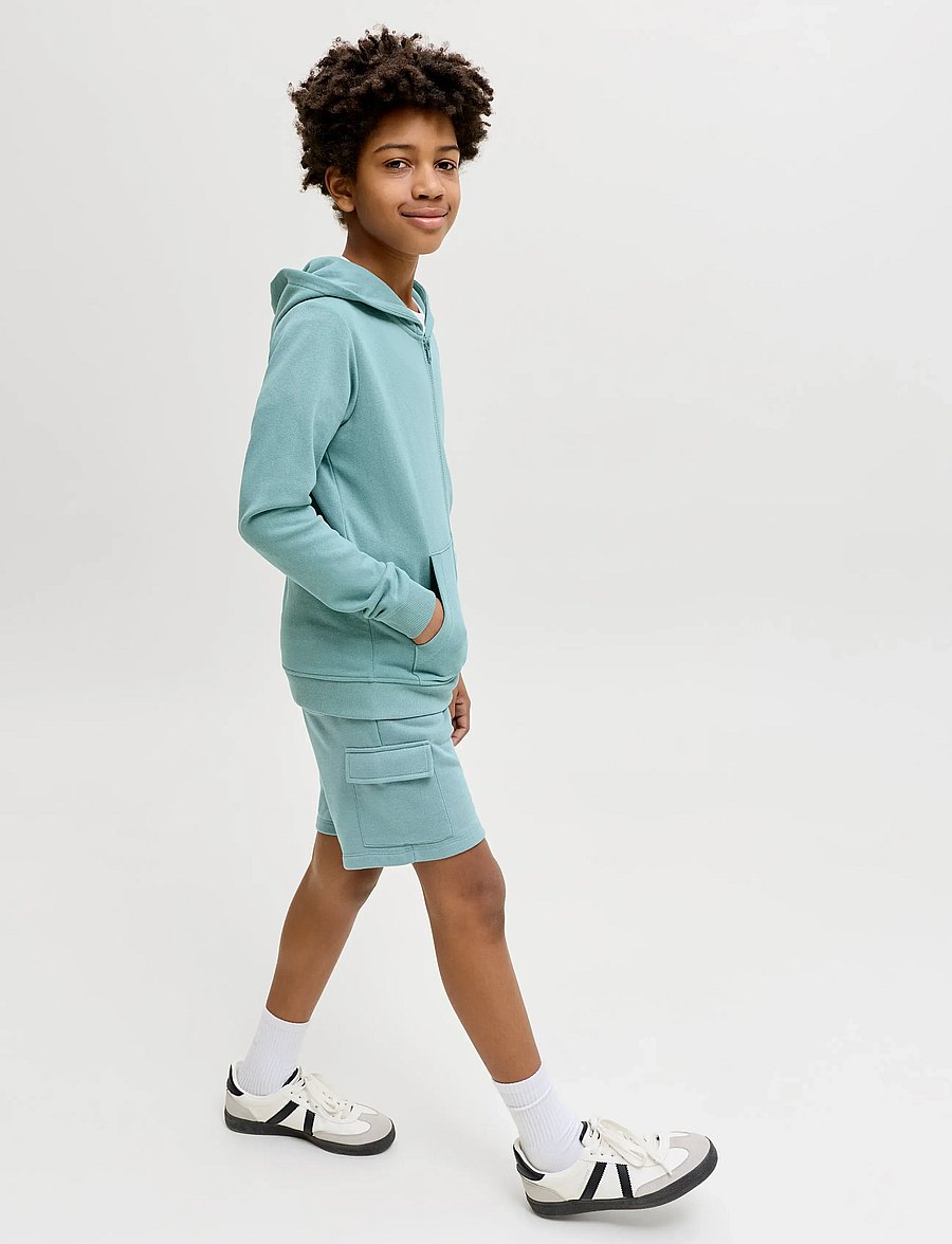 Jack & Jones - JPSTBRADLEY SWEAT CARGO SHORTS SN JNR - cargo shorts - mineral blue - 5