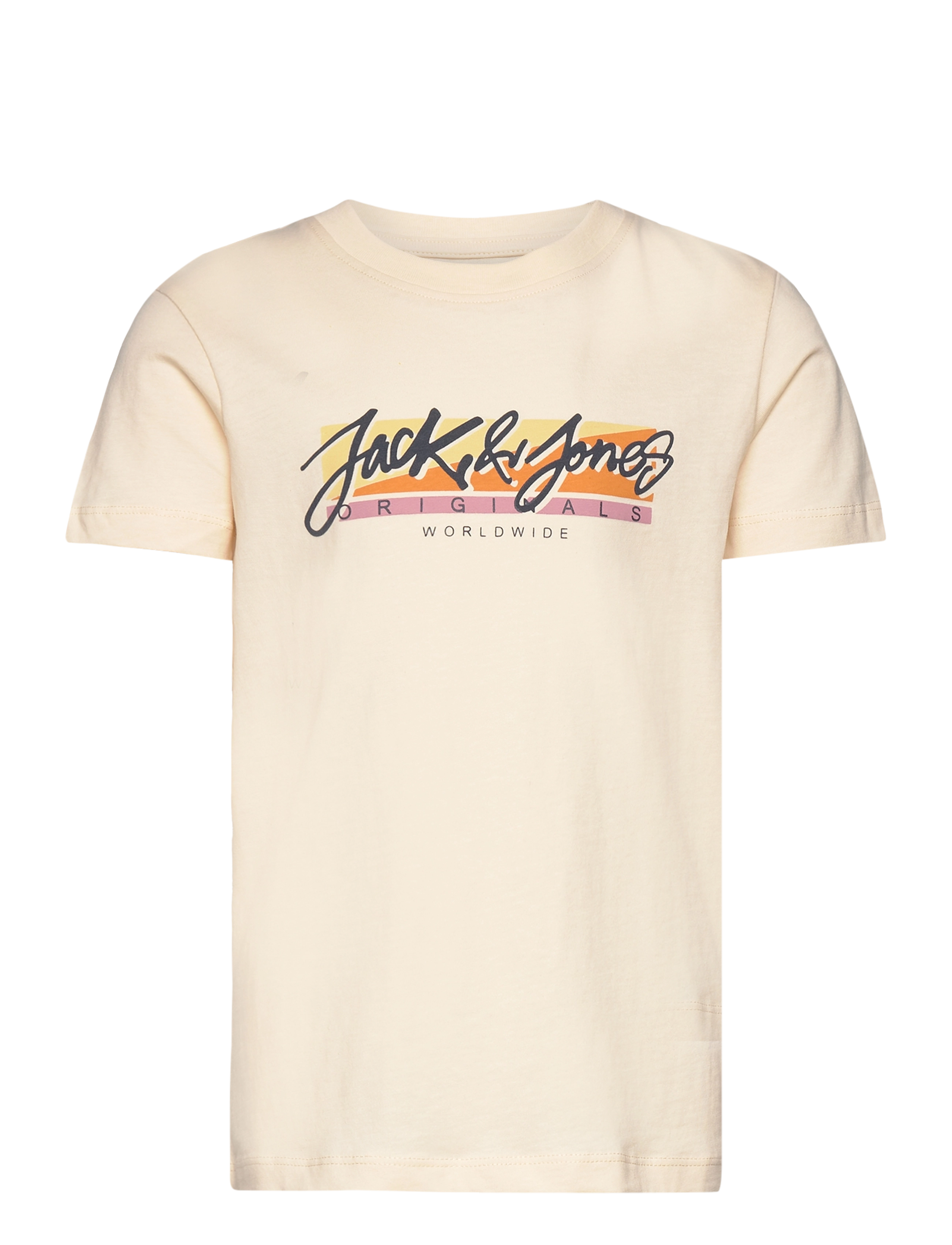JORTAMPA FASTRUNNER1 TEE SS CREWNECK JNR - BUTTERCREAM