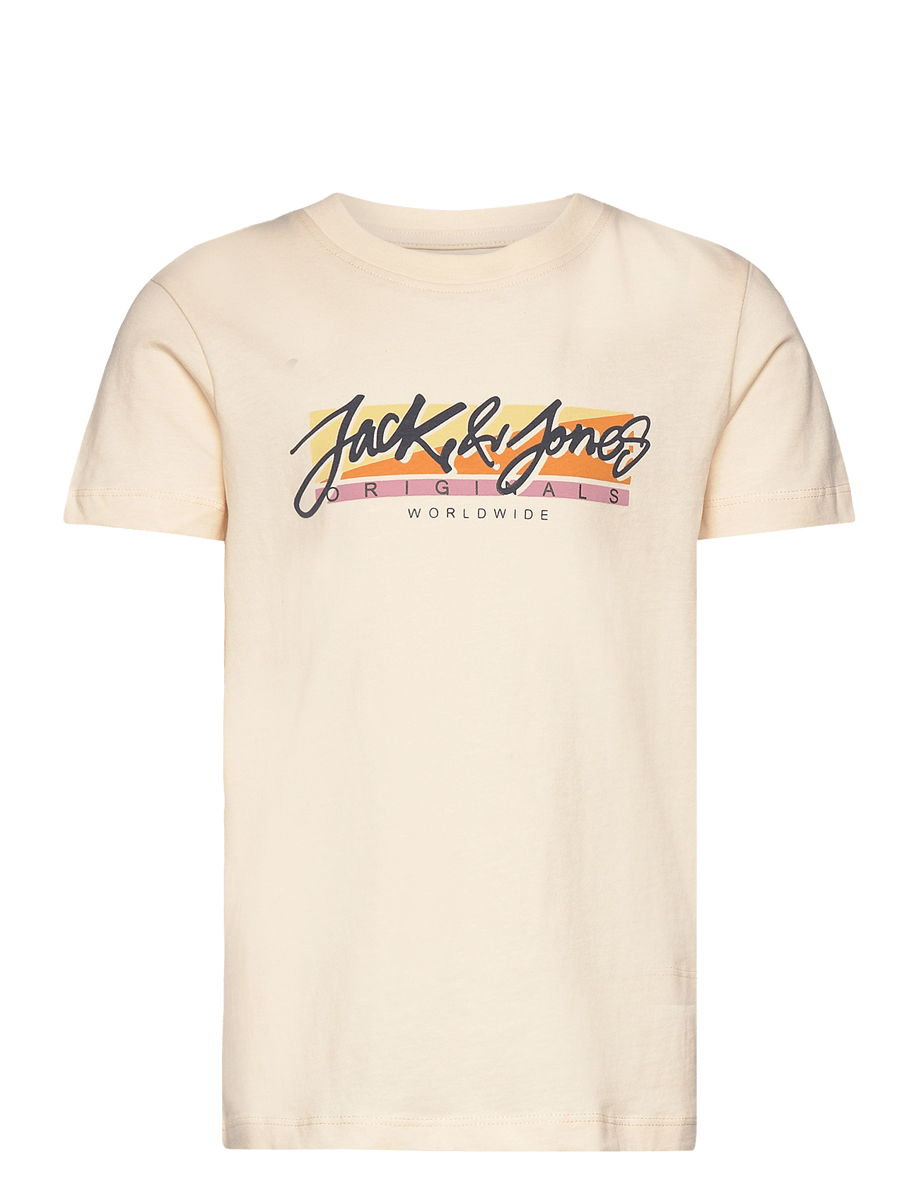 JORTAMPA FASTRUNNER1 TEE SS CREWNECK JNR - BUTTERCREAM