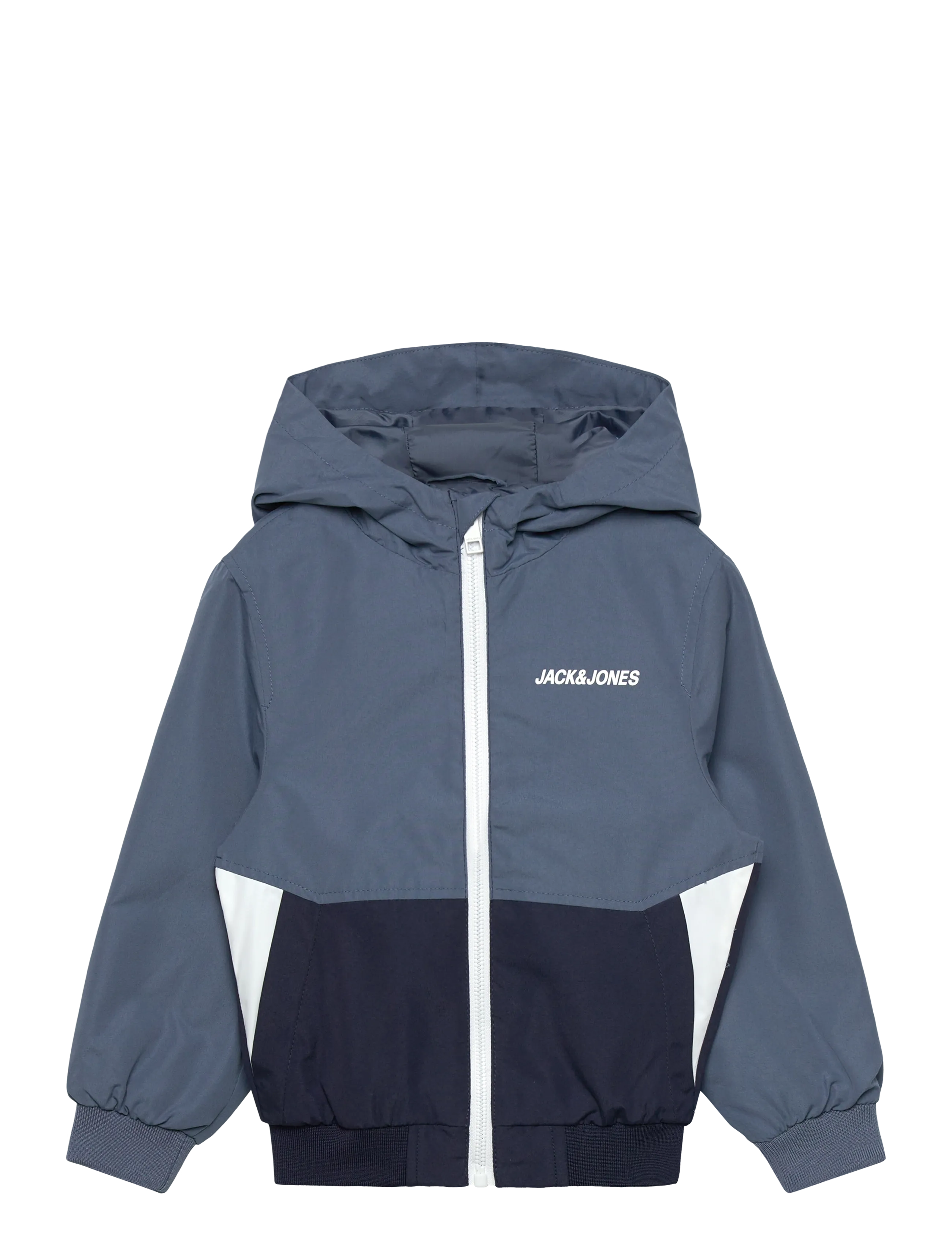 Jack & Jones Jjerush Blocking Hood Bomber Noos Mni, 110, Blue, Jakker & Frakker > Bomber, Børn