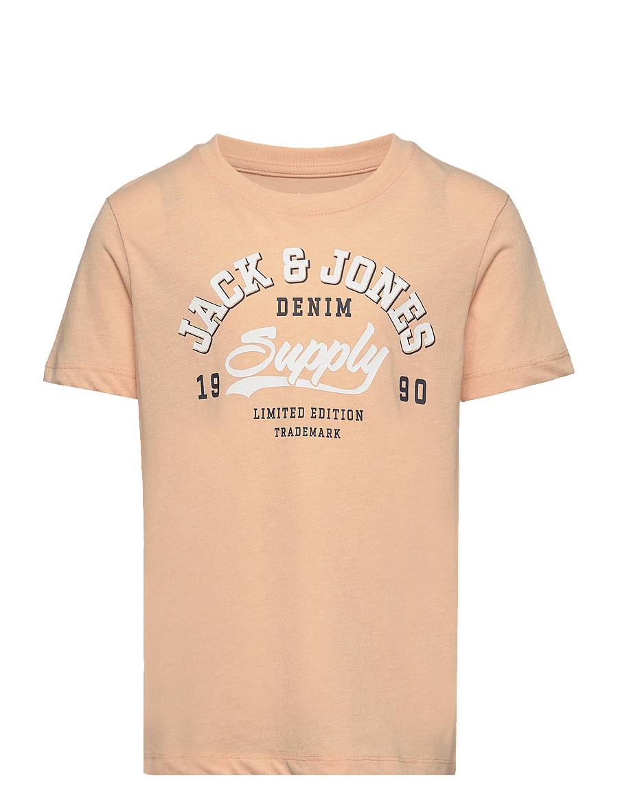 Jack & Jones - JJELOGO TEE SS O-NECK 2 COL SS24 SN MNI - apricot ice - 0