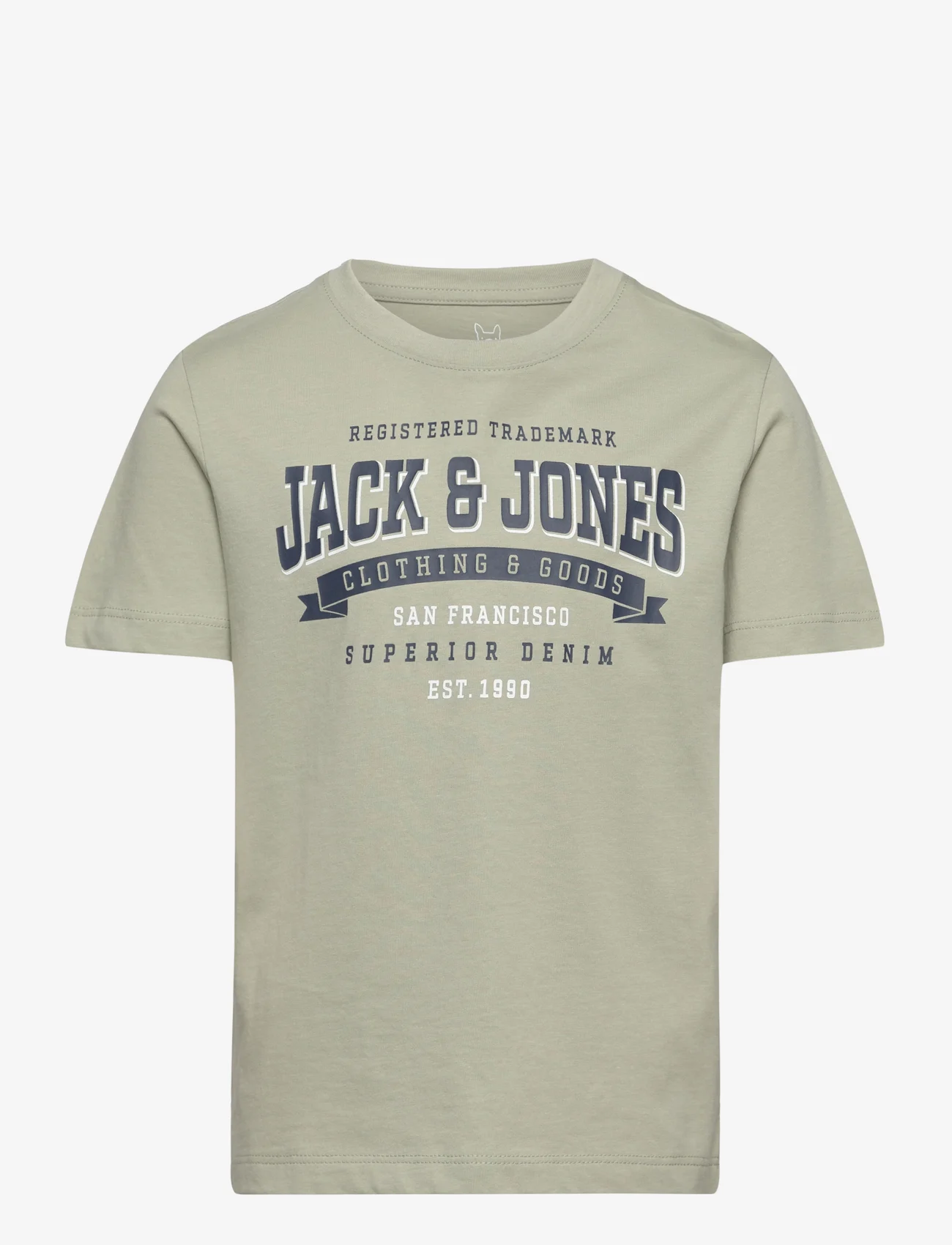 Jack & Jones - JJELOGO TEE SS O-NECK 2 COL SS24 SN MNI - kortærmede t-shirts - desert sage - 0