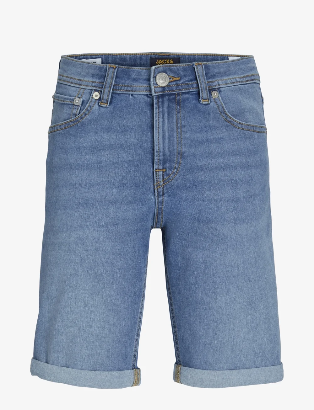 Jack & Jones - JJIRICK JJIORIGINAL SHORTS MF 551 SN MNI - korte jeansbroeken - blue denim - 1
