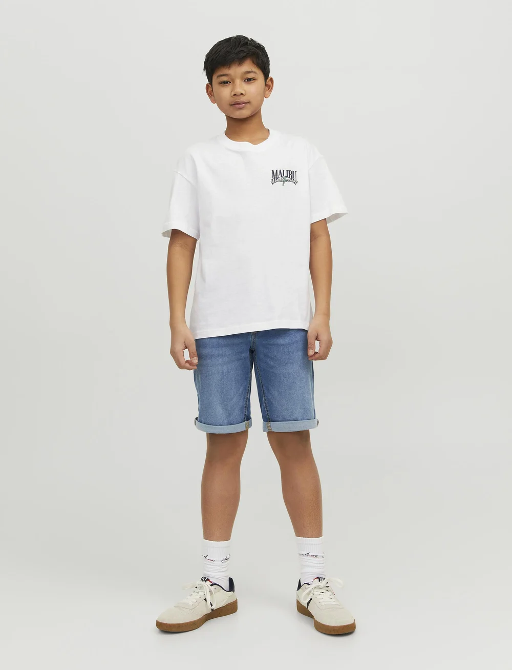 Jack & Jones - JJIRICK JJIORIGINAL SHORTS MF 551 SN MNI - korte jeansbroeken - blue denim - 5