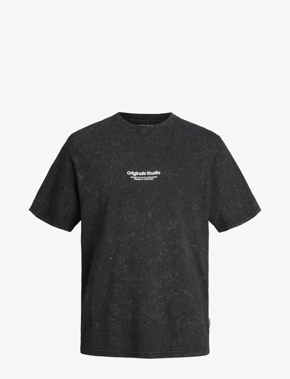 Jack & Jones - JORVESTERBRO WASH TEE SS CREW NECK JNR - kortärmade t-shirts - black - 0