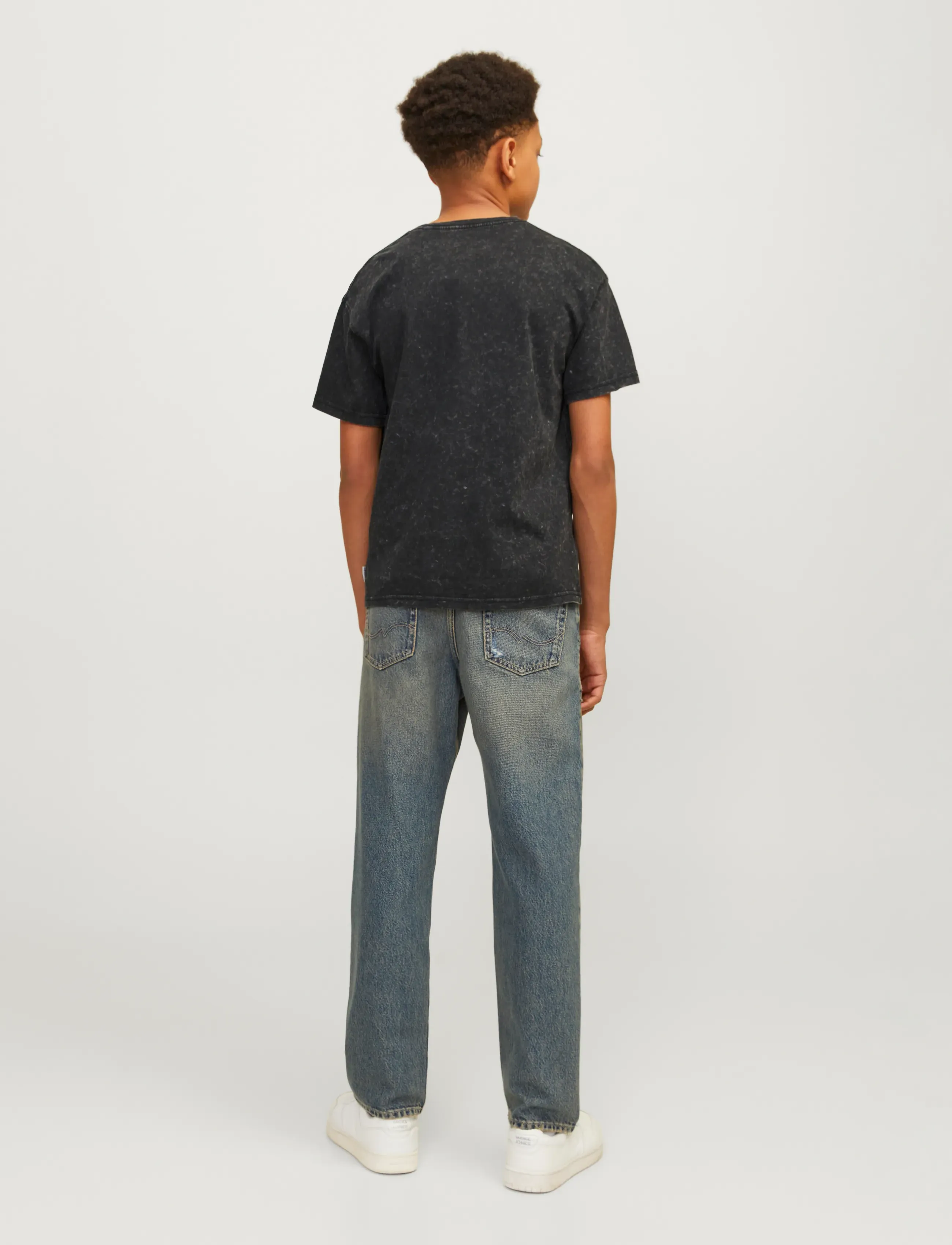Jack & Jones - JORVESTERBRO WASH TEE SS CREW NECK JNR - black - 2
