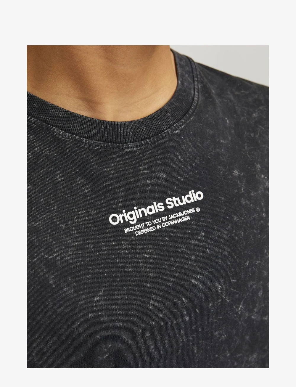 Jack & Jones - JORVESTERBRO WASH TEE SS CREW NECK JNR - kortärmade t-shirts - black - 5