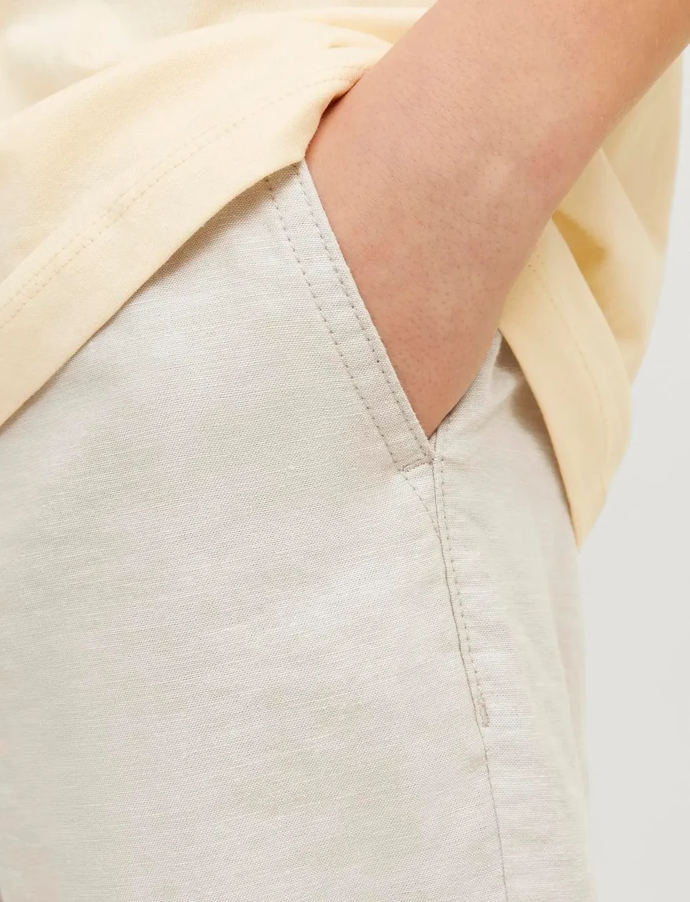 Jack & Jones - JPSTJAIDEN JJSUMMER LINEN BLEND SH JNR - casual shorts - crockery - 4
