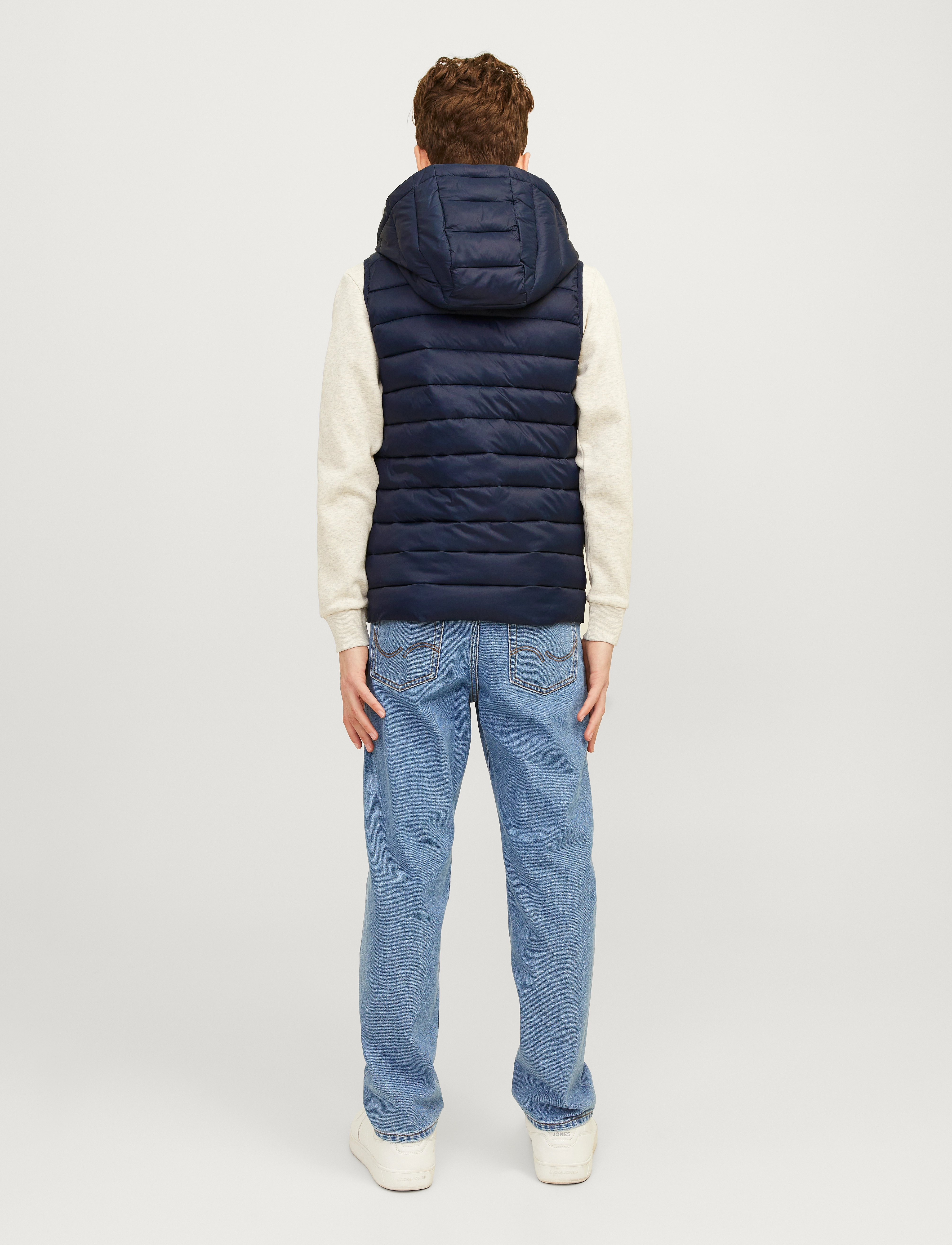 Jack & Jones - JJESPRINT PUFFER BODYWARMER HOOD JNR - navy blazer - 2
