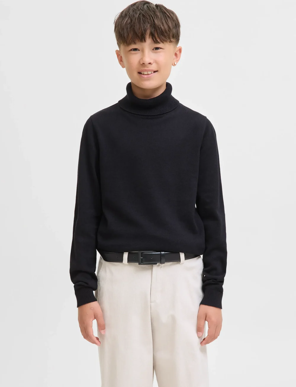Jack & Jones - JJEBASIC KNIT ROLL NECK JNR - rollkragenpullover - black - 0