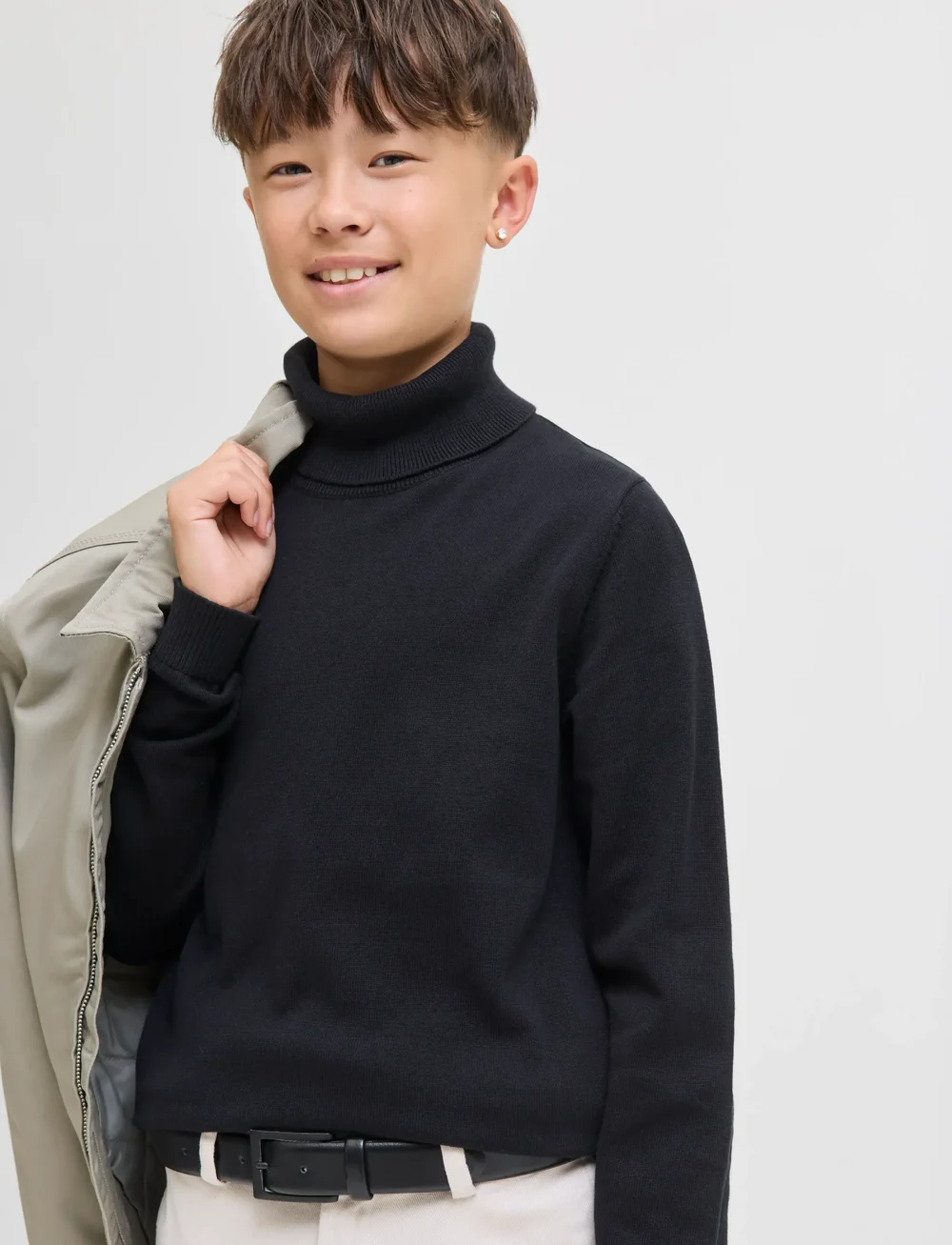 Jack & Jones - JJEBASIC KNIT ROLL NECK JNR - rollkragenpullover - black - 5