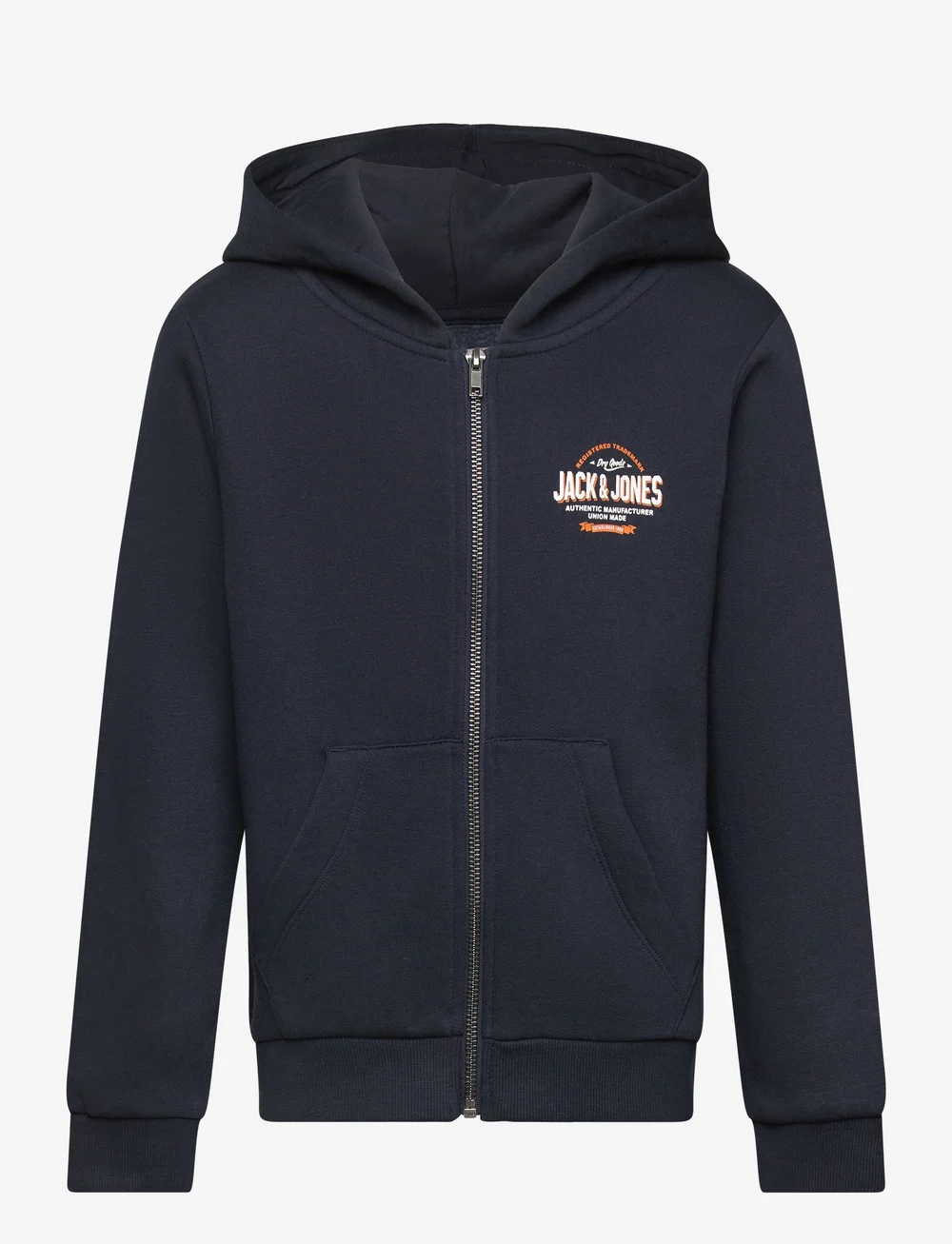 Jack & Jones - JJELOGO SWT ZIP HOOD 2COL 24/25 NOOS MNI - kapuzenpullover - navy blazer - 0