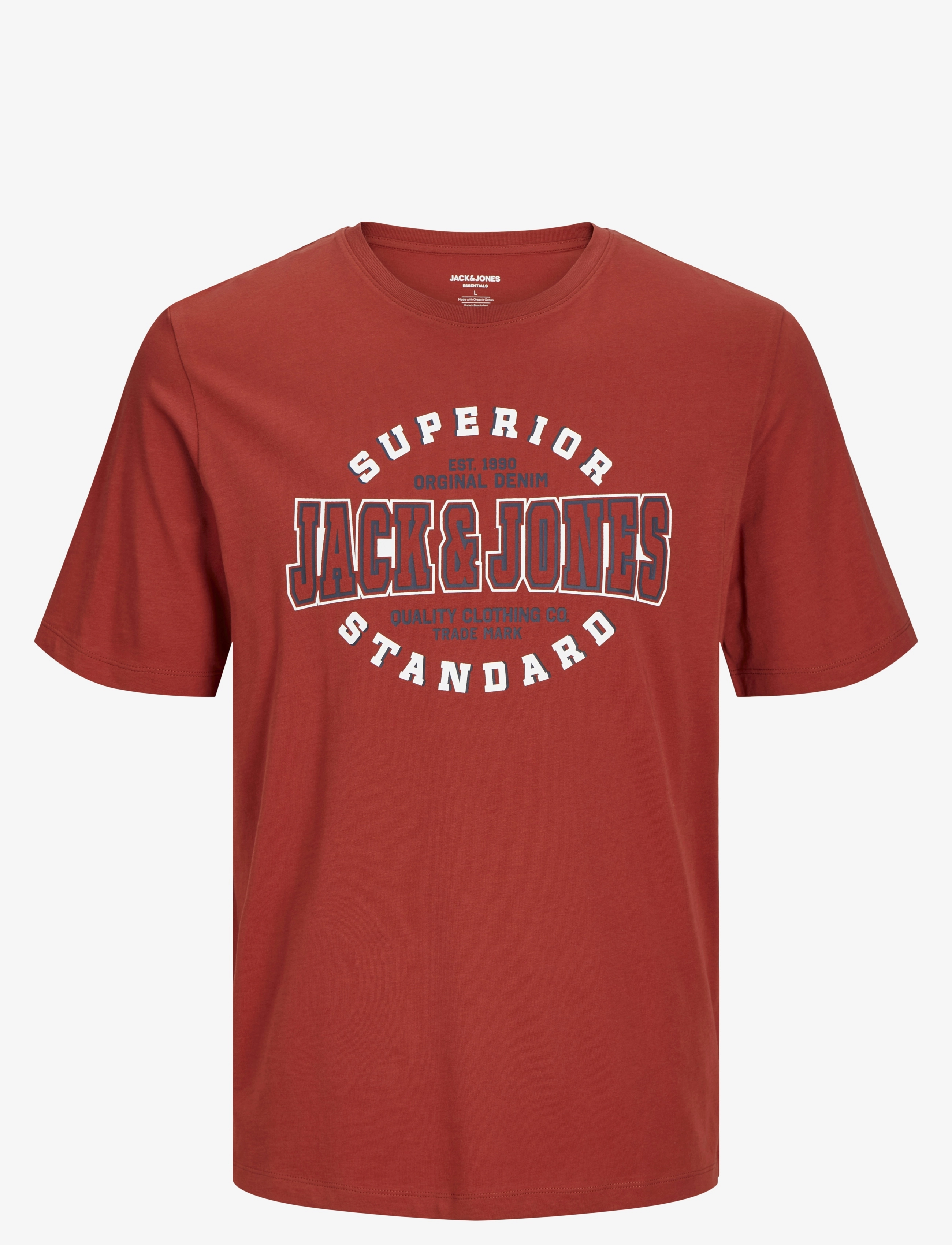 Jack & Jones - JJELOGO TEE SS ONECK 2COL 24/25 NOOS JNR - red ochre - 1